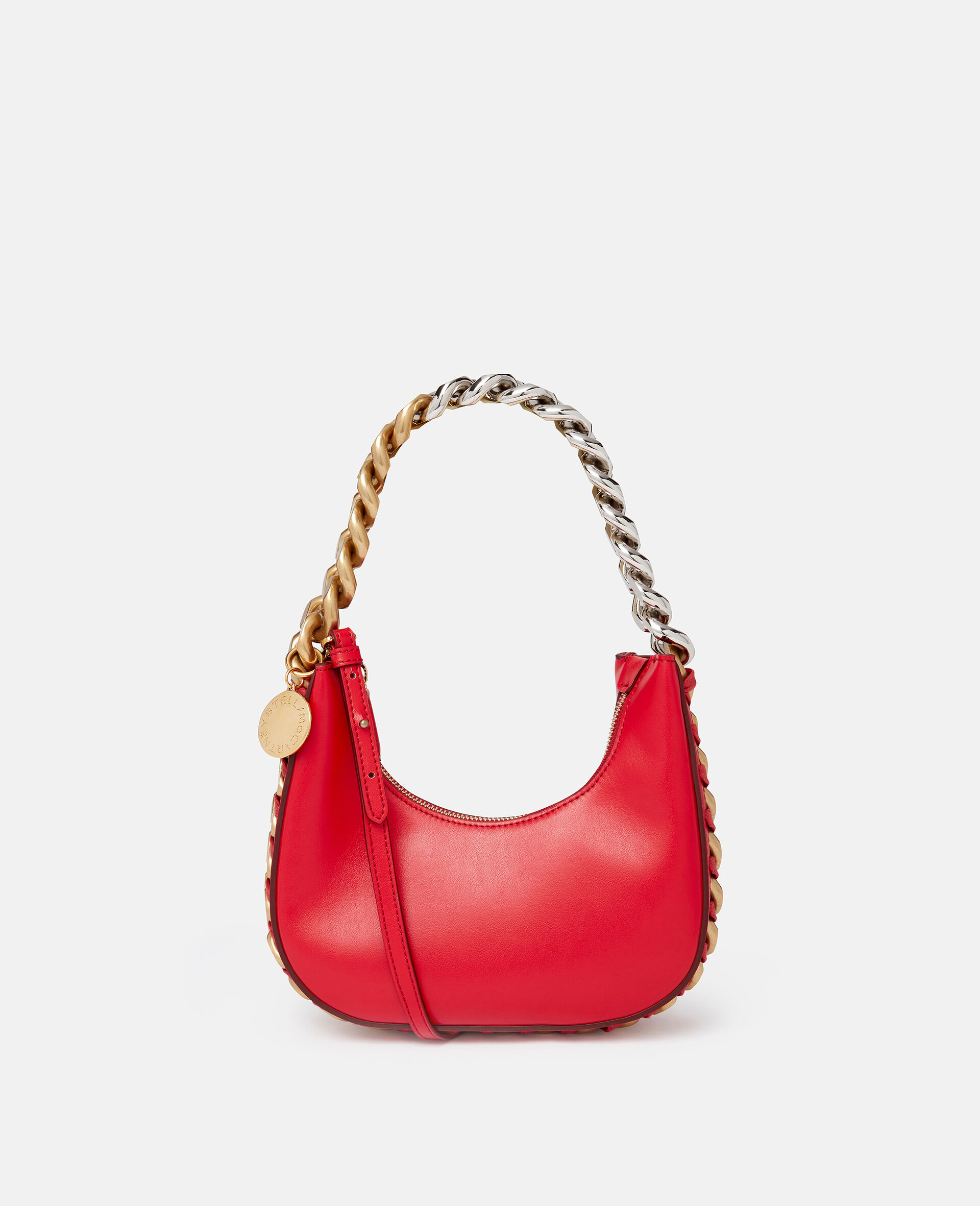 Frayme Mini Zipped Shoulder Bag-Red-large image number 1
