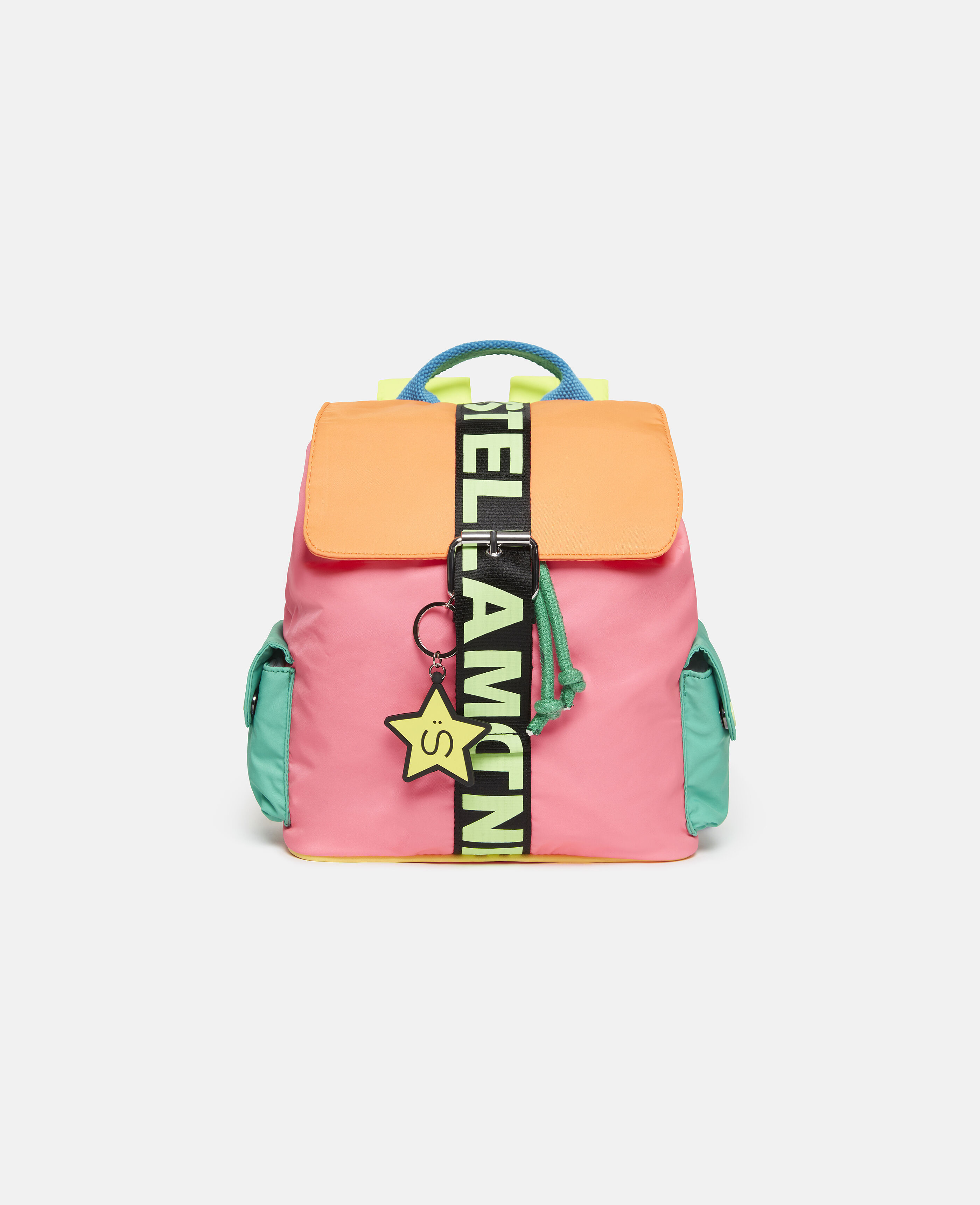 Women Multicolor Small Color Block Logo Backpack Stella McCartney US