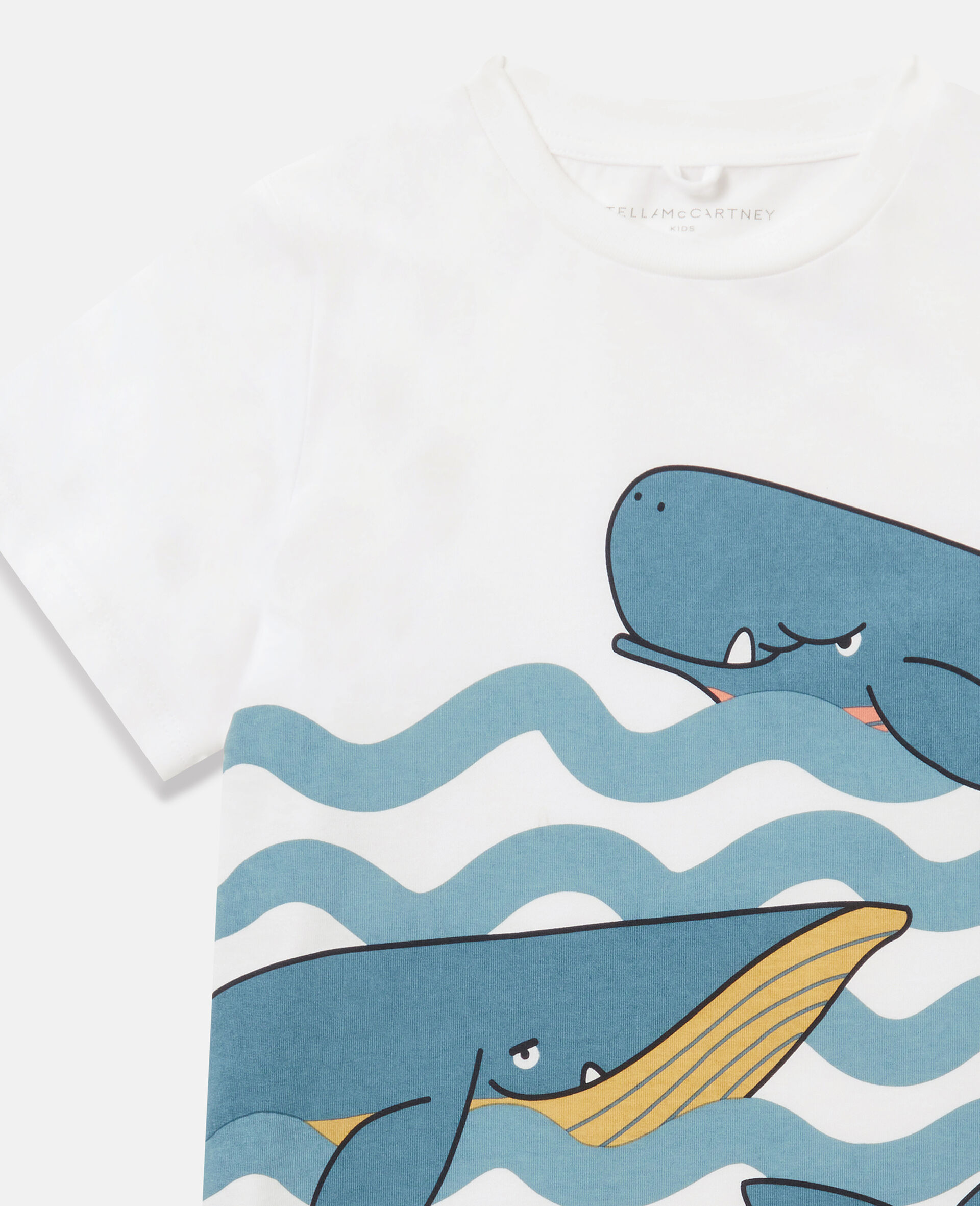 Whale Graphic Short Sleeve T-Shirt-White-medium