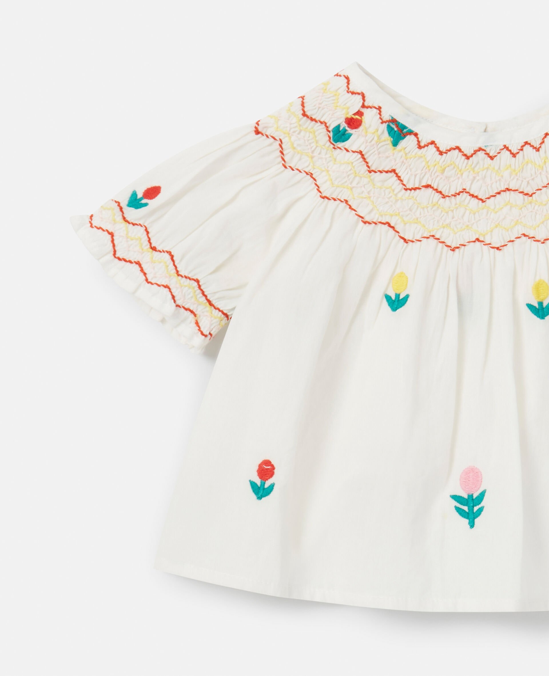 Dreamy Flower Embroidery Smocked Top and Bloomers Set-Pink-large Dreamy Flower Embroidery Smocked Top and Bloomers Set-Pink-large image number 1