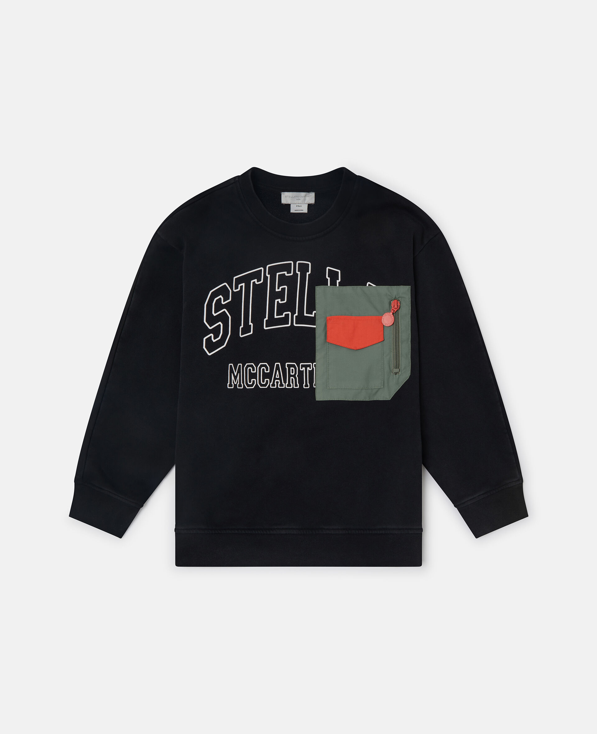 Logo Graphic Crewneck Sweatshirt-Black-large image number 0