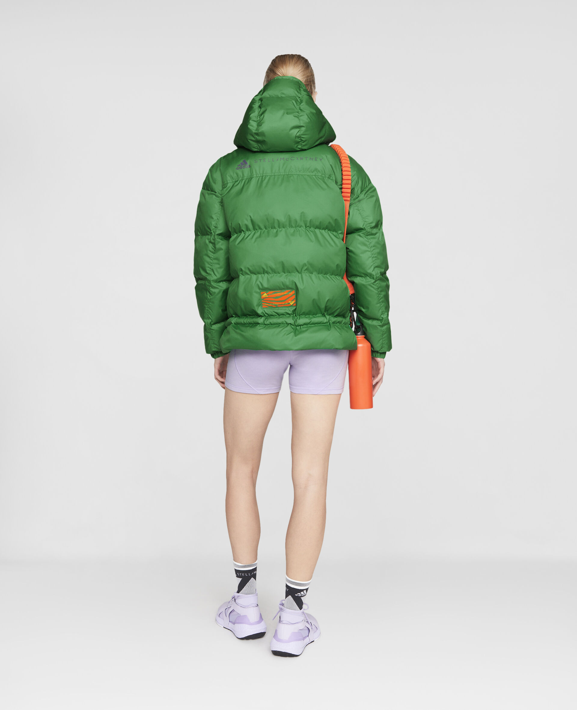 Mid-Length Padded Winter Jacket-Green-large image number 2