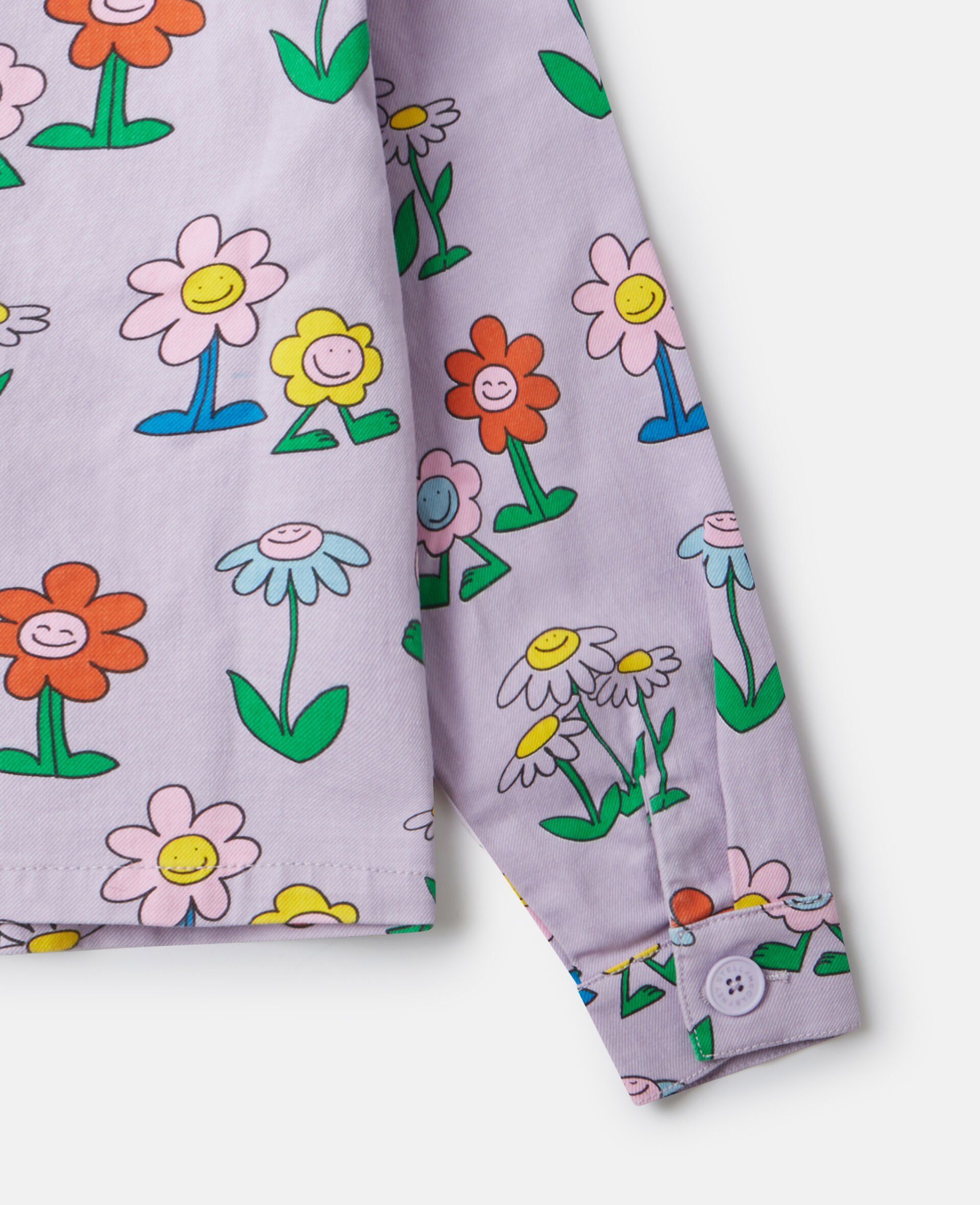 Veste a col avec imprime fleurs-Purple-large image number 4