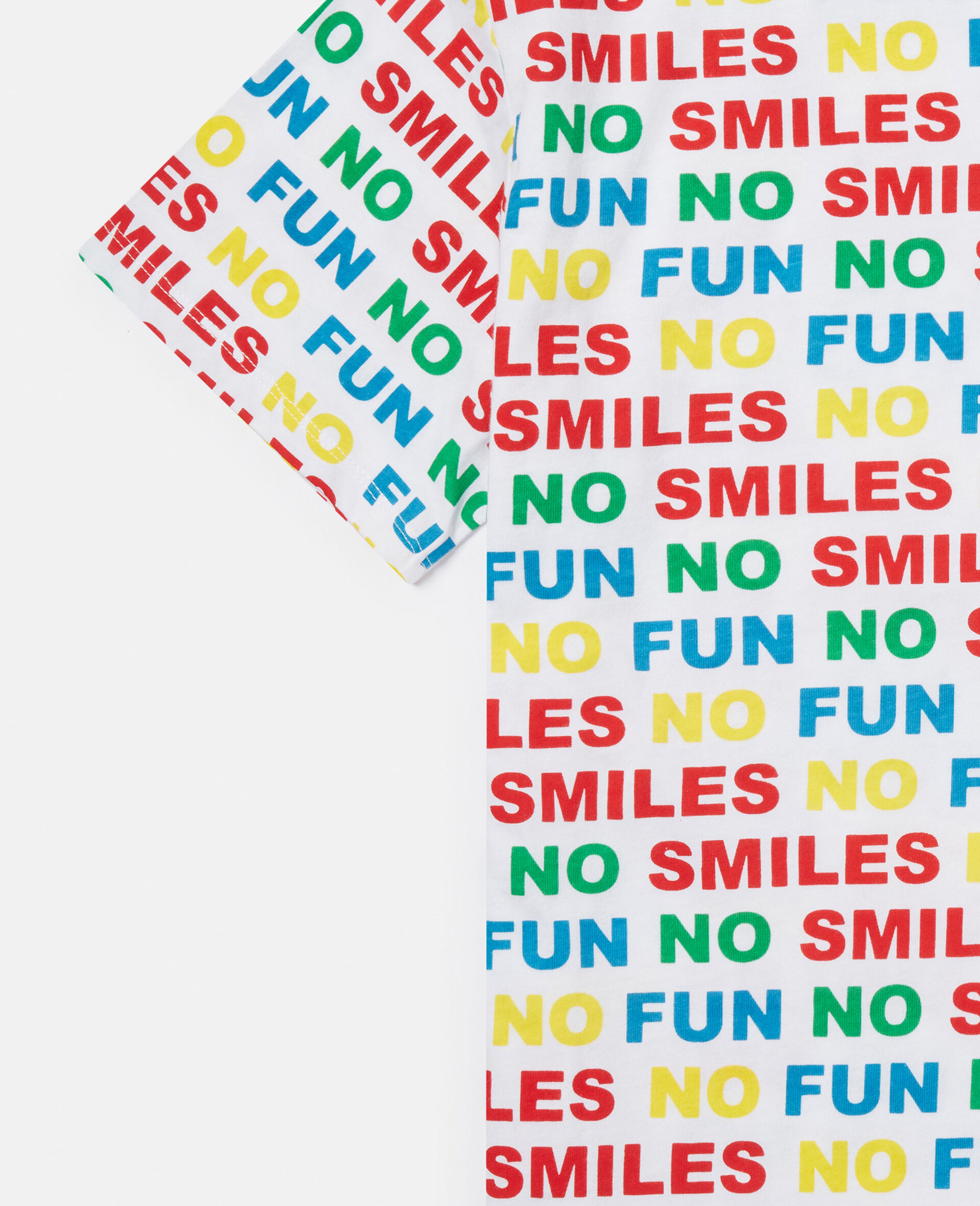 No Smiles No Fun プリントコットンTシャツ-ホワイト-large image number 2