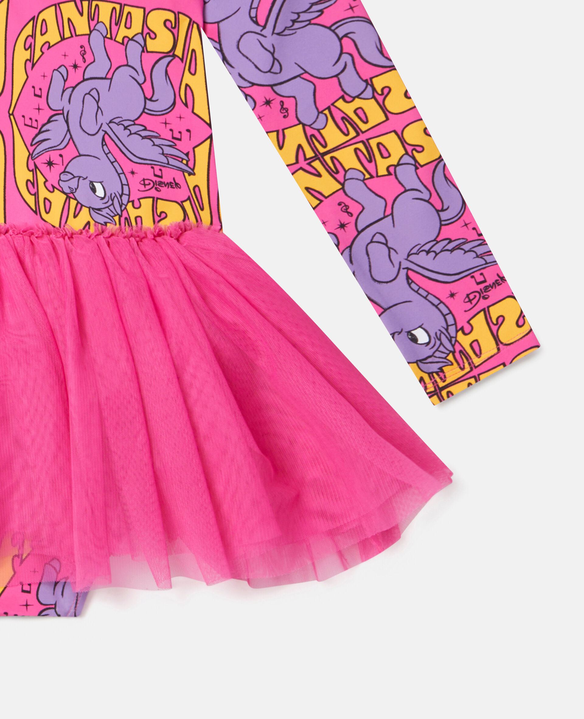 Fantasia Pegasus Print Tulle Bodysuit-Pink-large image number 3