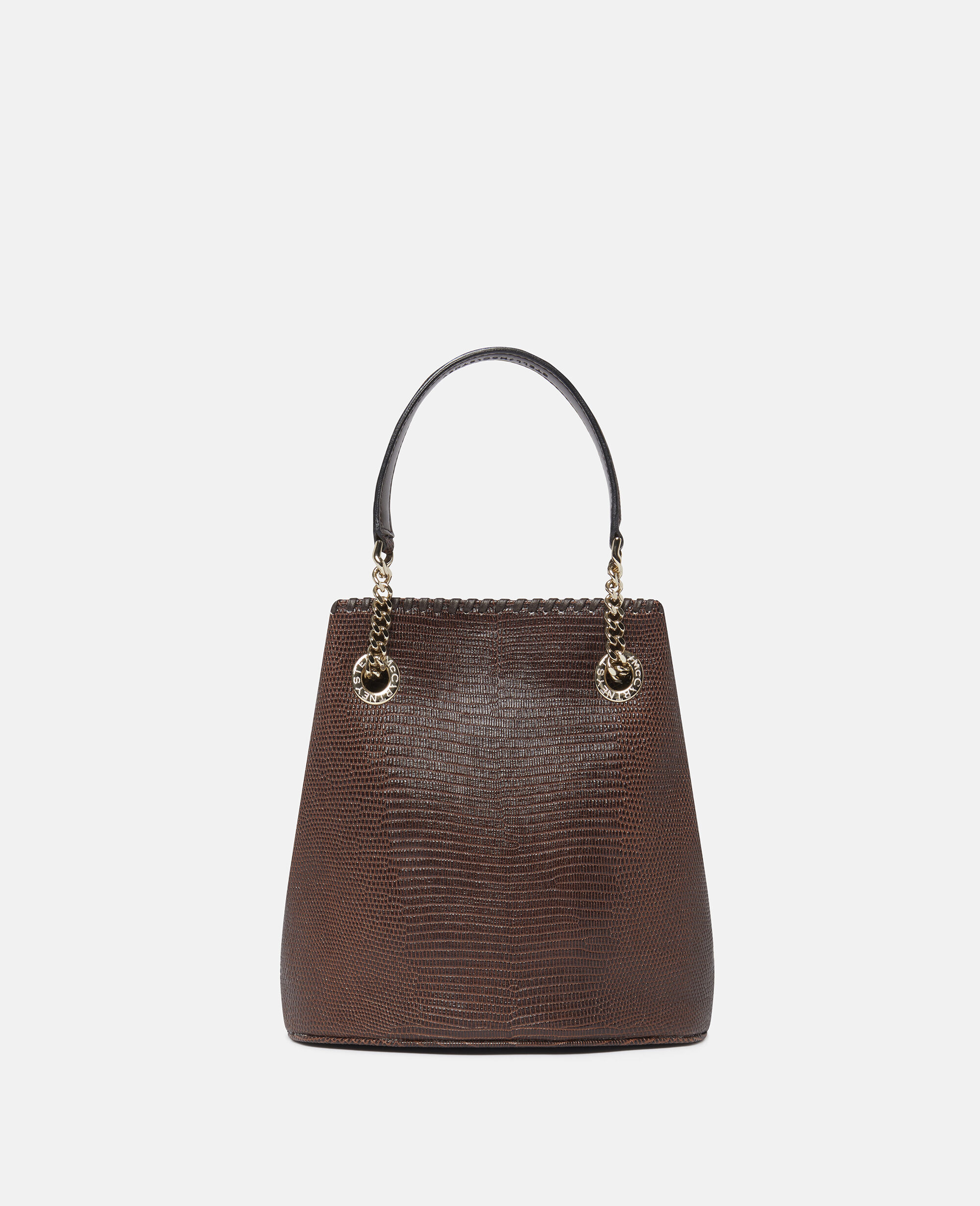 STELLA McCARTNEY 国内買付 ファラベラ エンボス バケットバッグ Women チョコレートブラウン ファラベラ スケールエンボス