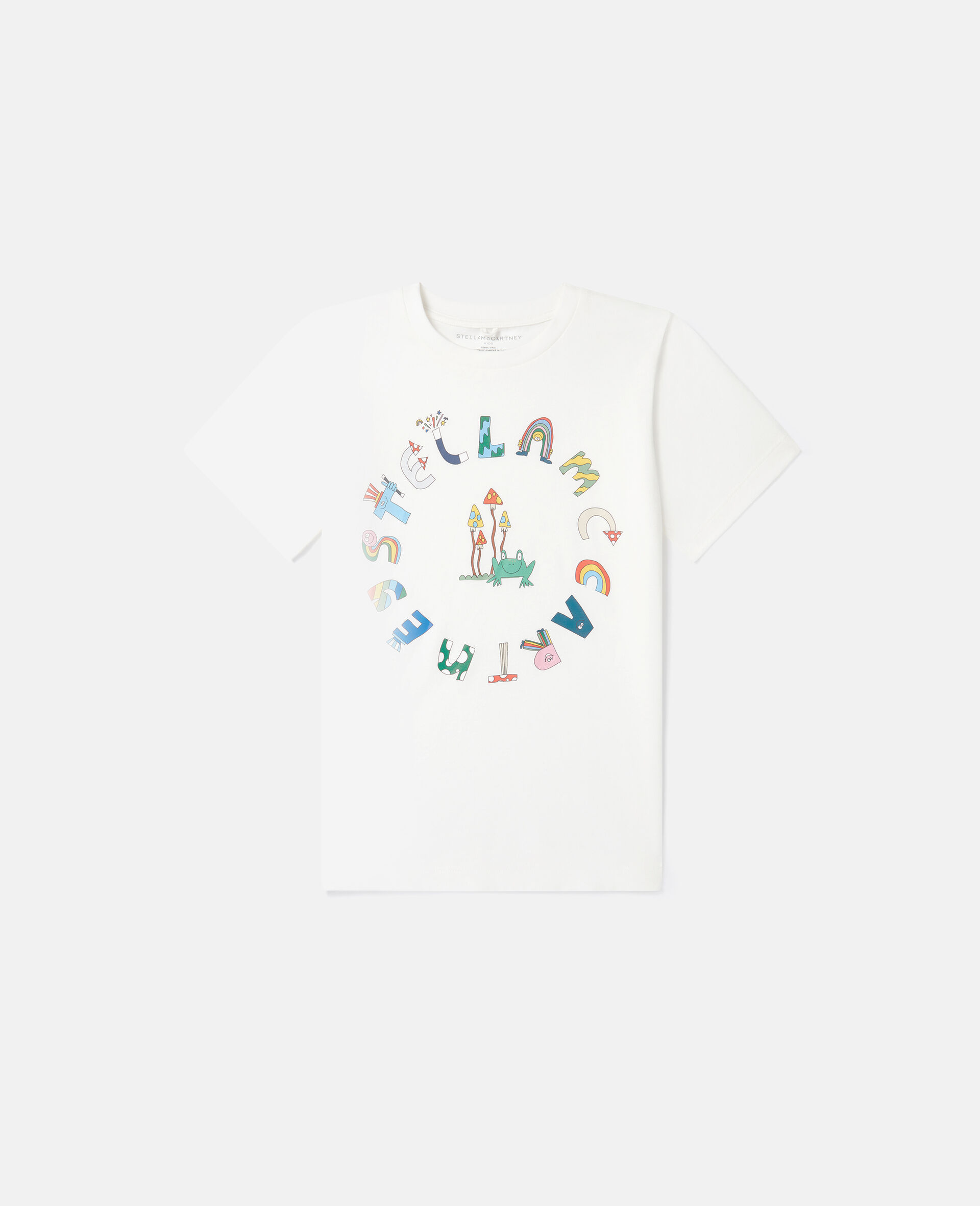 Stella Woodland Lettering Crewneck T-Shirt-White-large image number 0