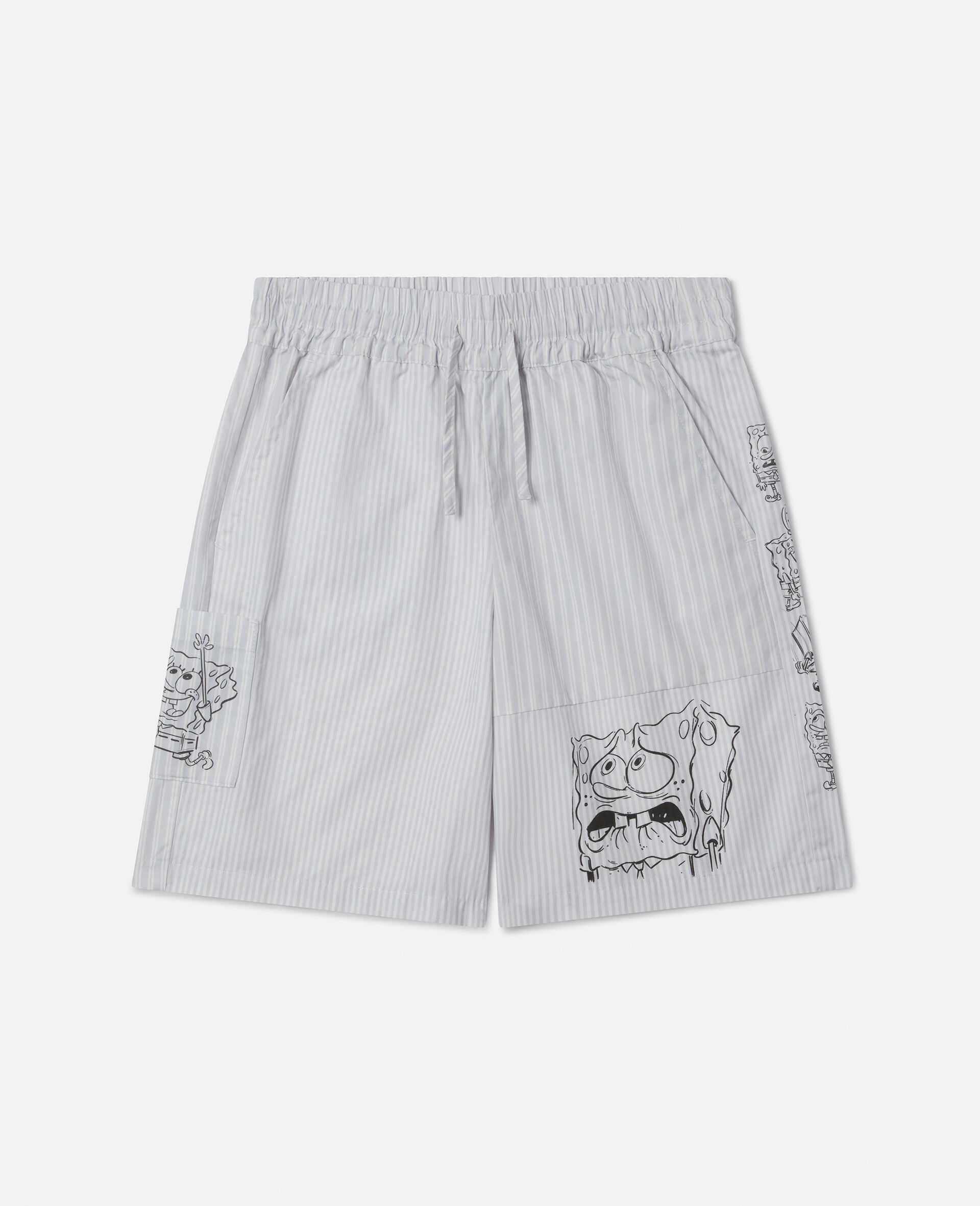 SpongeBob Graphic Shorts-Cream-large image number 0