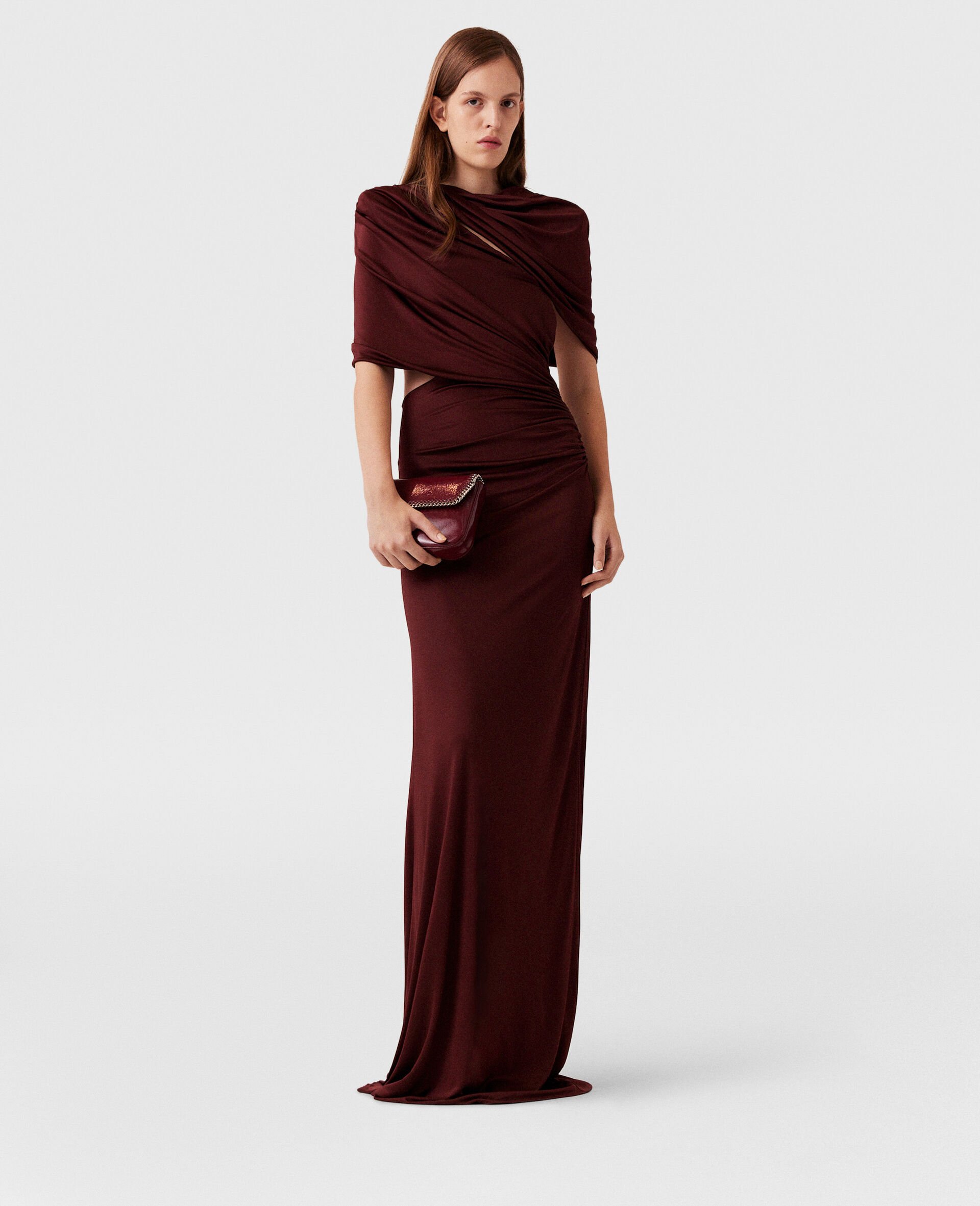Wrap-Over Maxi Dress-Red-large image number 5