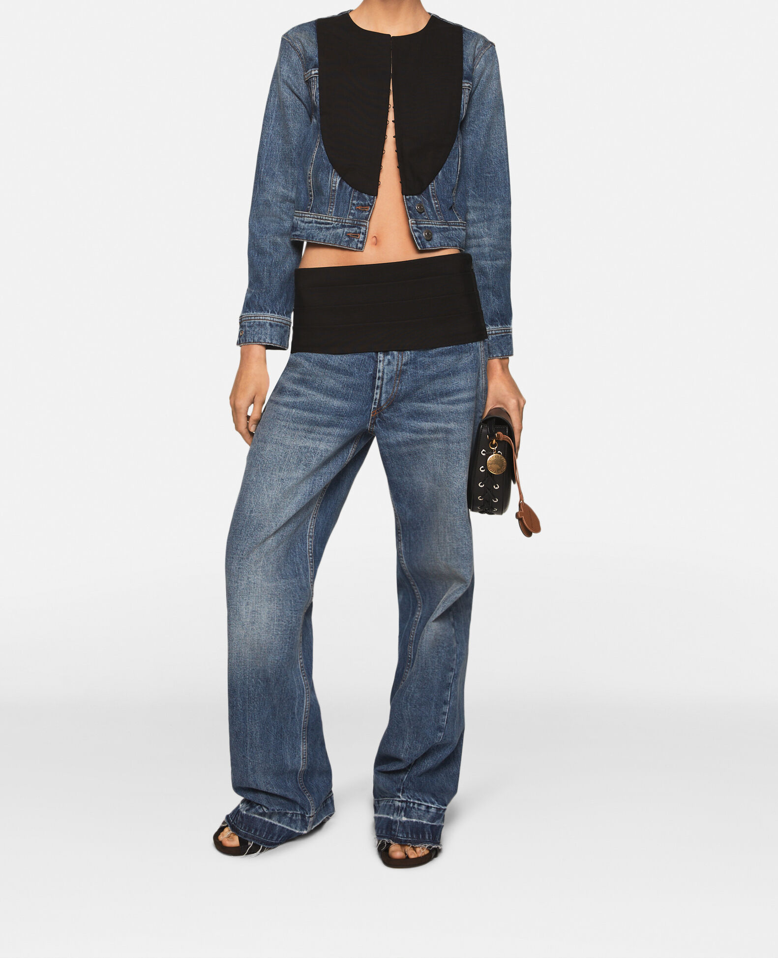 Tuxedo jacket and jeans on sale