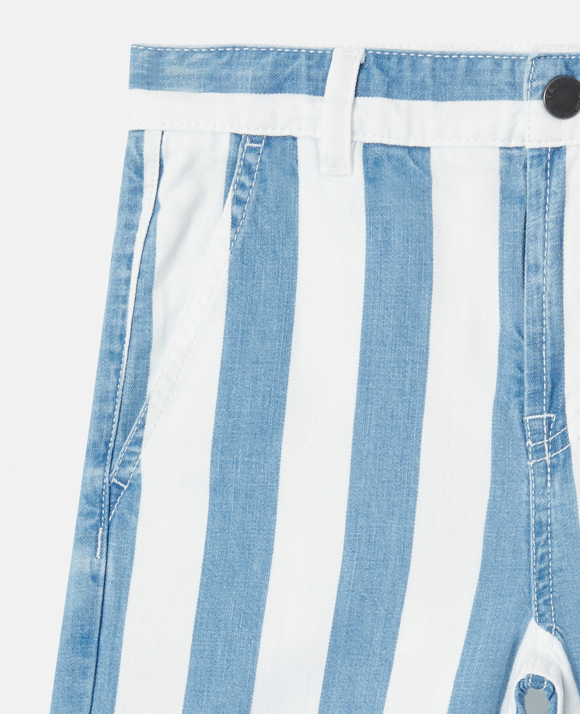 Funfair Stripe Denim Shorts-Multicolour-large image number 1