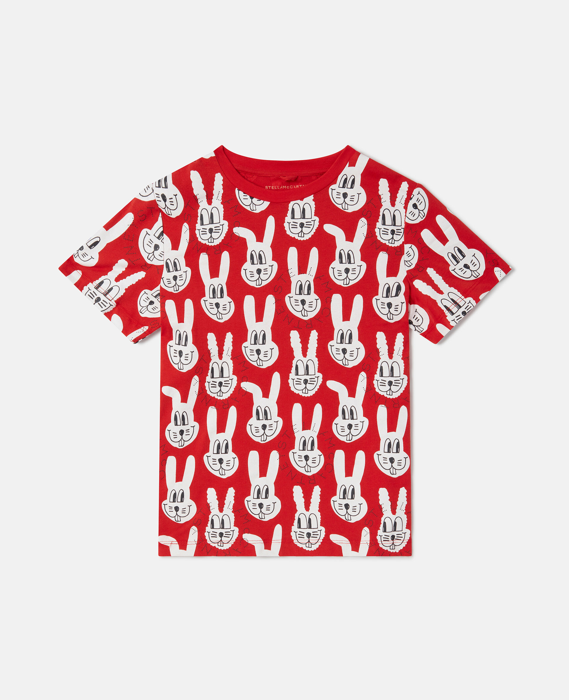 Rabbit Print T-Shirt-Pink-large image number 0