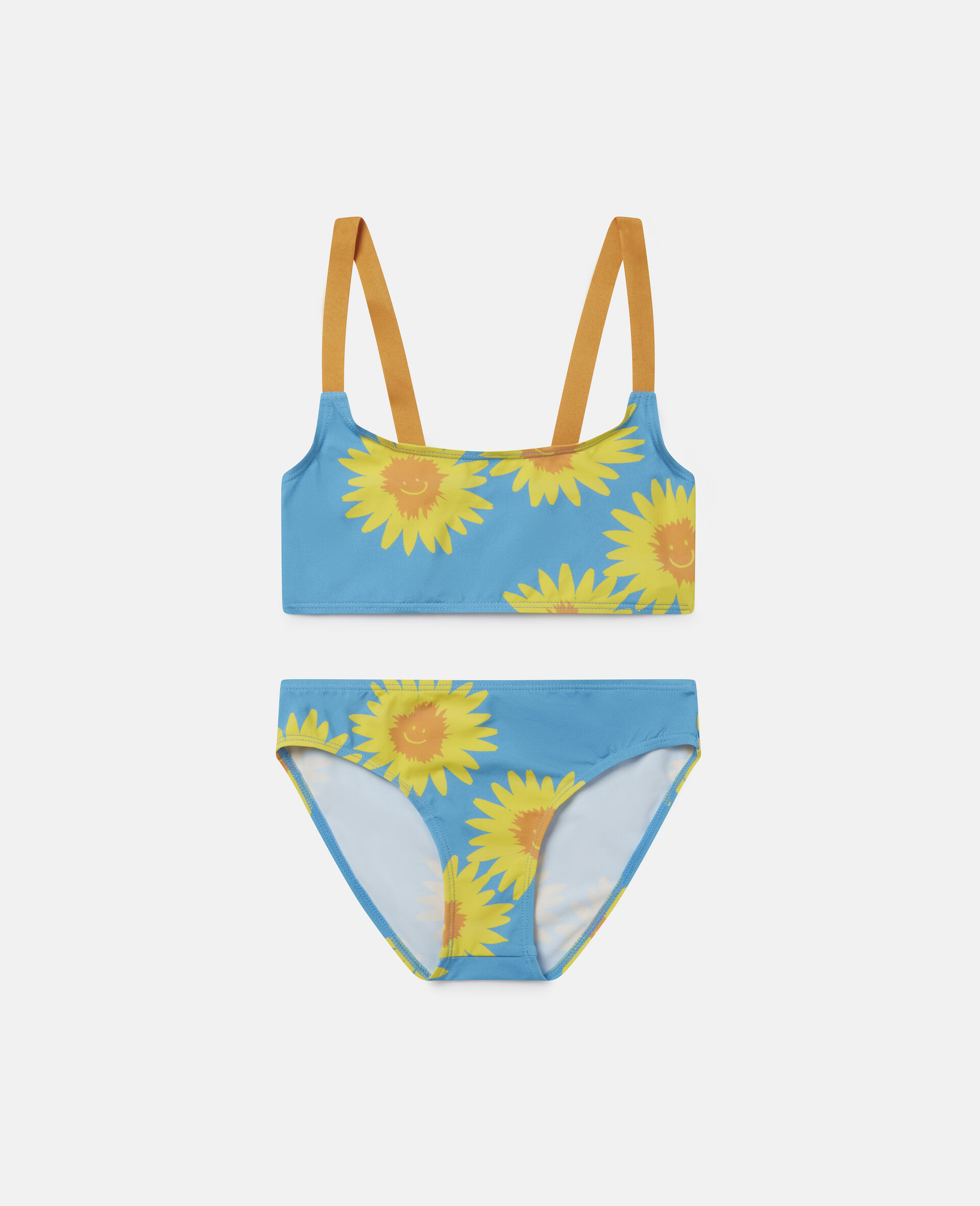 Sunflower Print Bikini-Blue-large