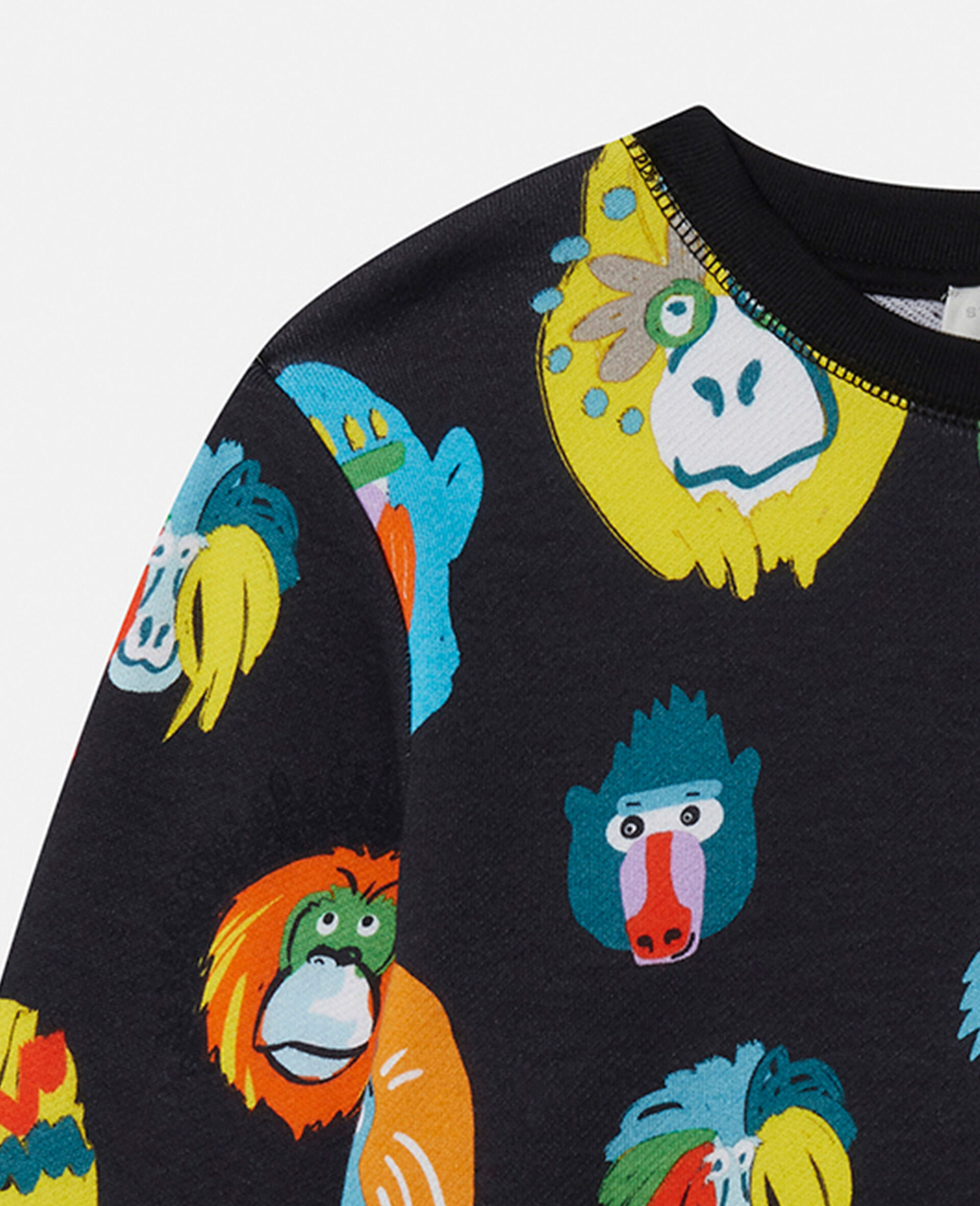 Monkey Print Sweatshirt-Multicolour-large image number 1