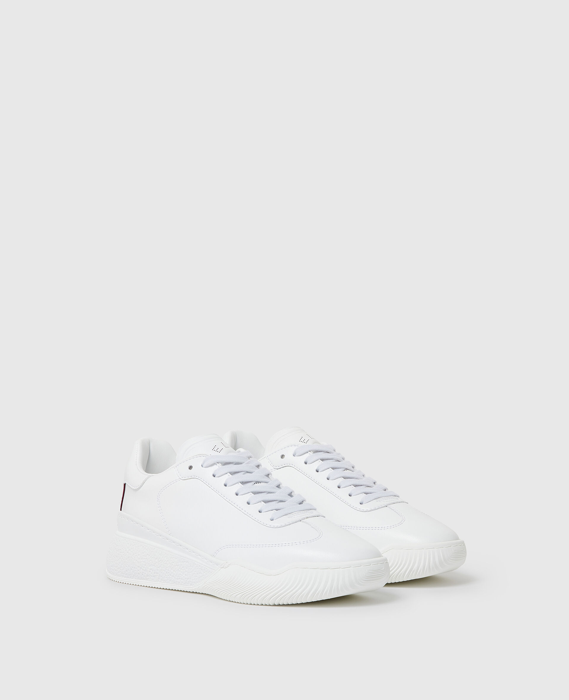 Loop Lace-up Sneakers-White-medium