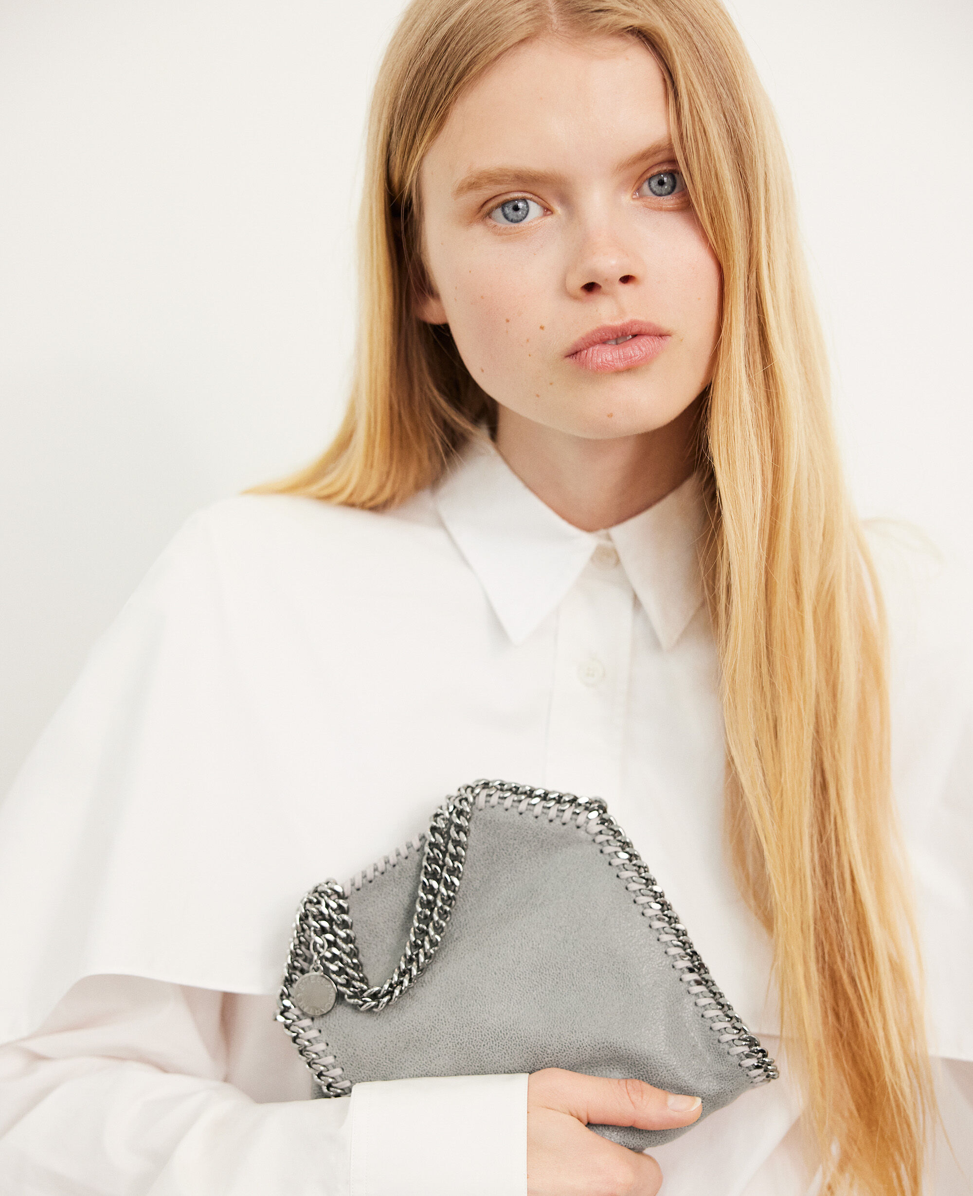 Women Grey Falabella Tiny Tote Bag | Stella McCartney US
