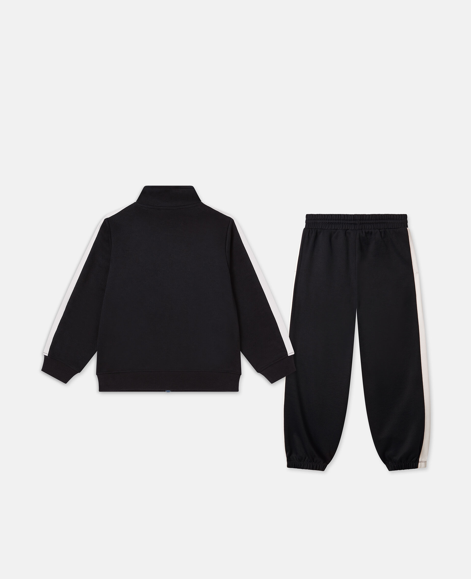  Logo Zip Sweatshirt And Jogger Set-Black-large image number 2