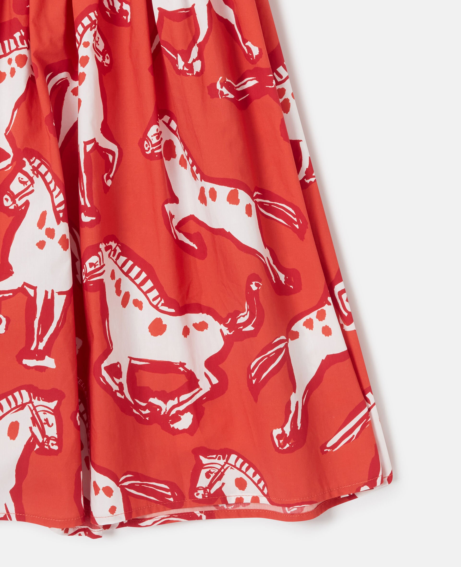 Horse Print Popeline Dress-Multicolour-large image number 3