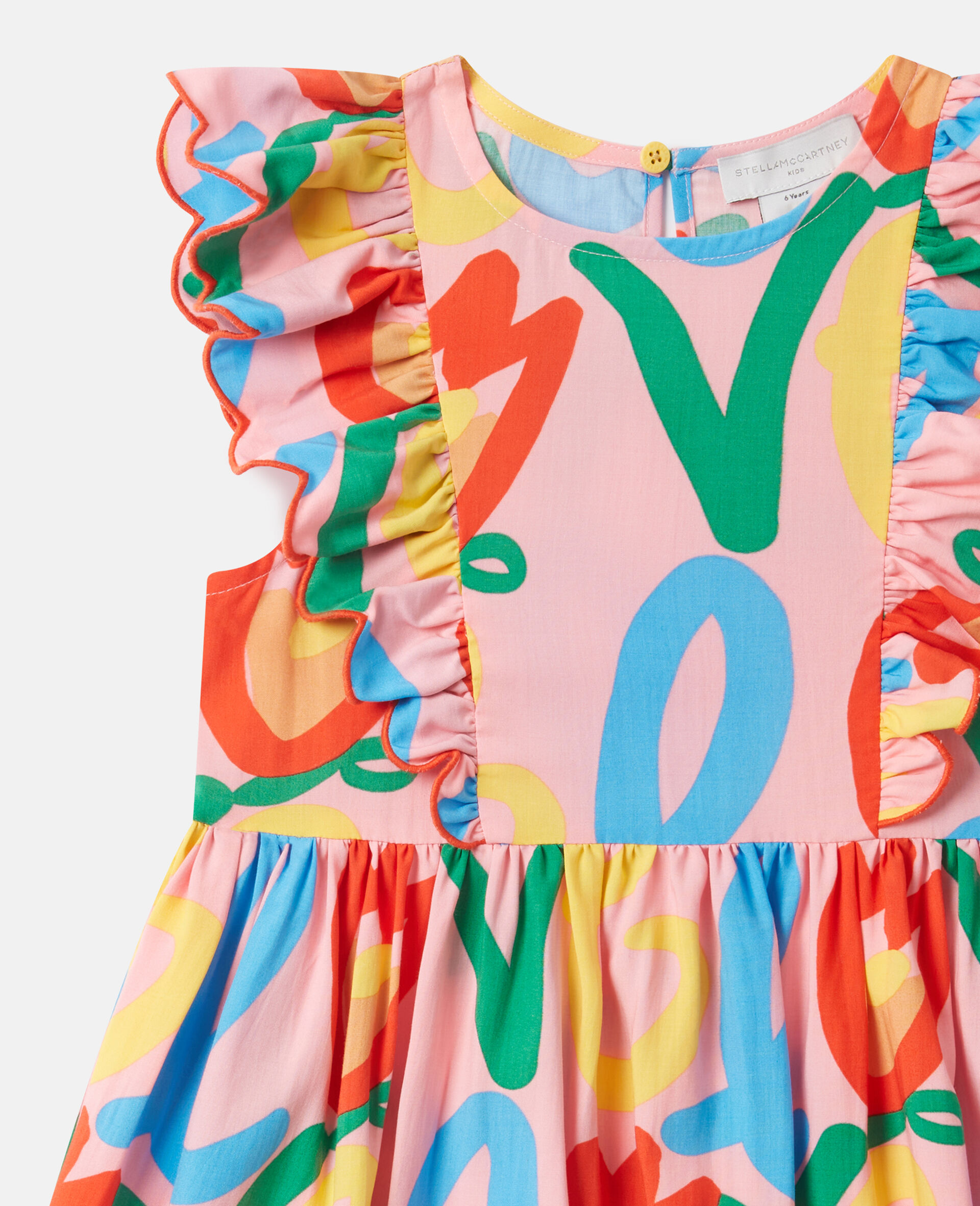 Kleid mit grafischem Love-Print-Rot-large image number 1