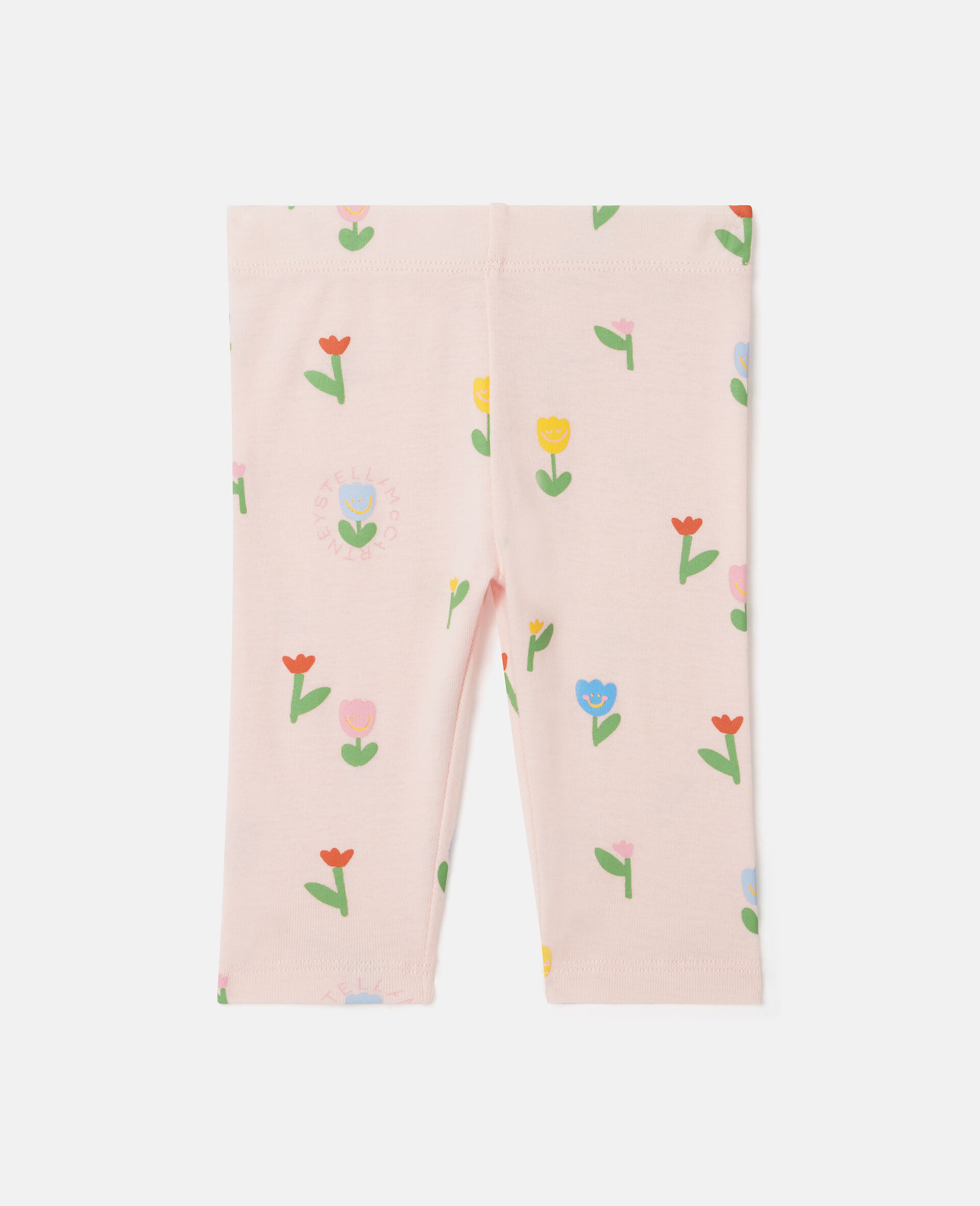 Floral Print Leggings-Pink-medium