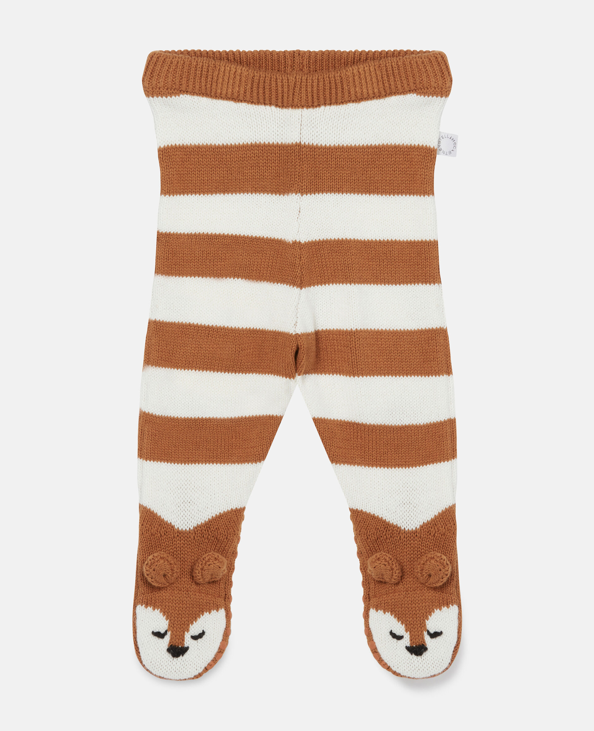Baby Multicolour Footed Fox Knit Leggings Stella McCartney AU