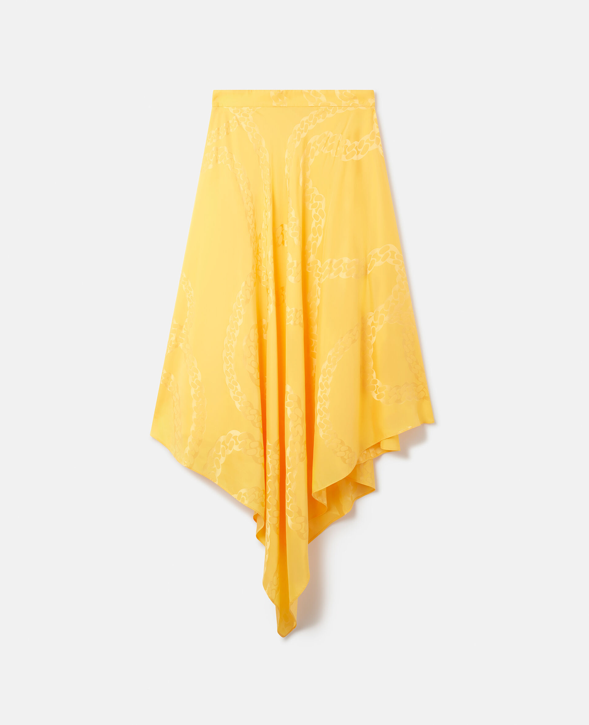 Falabella Chain Asymmetric Midi Skirt-Yellow-large