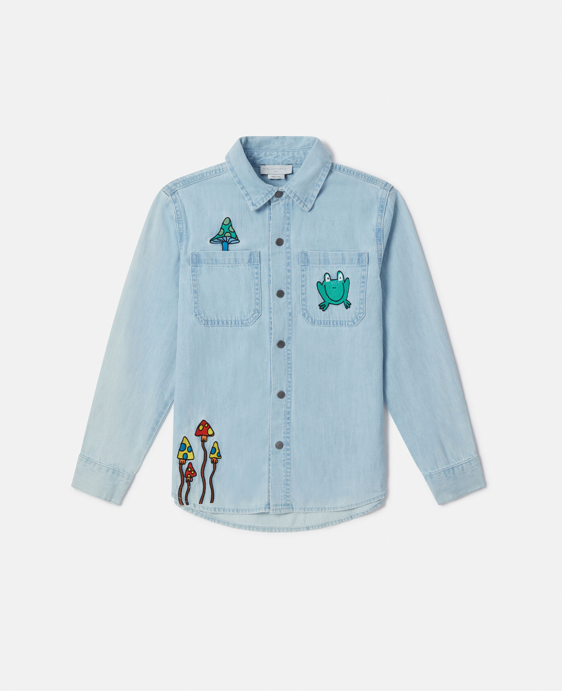 Woodland Friends Denim Shirt-Blue-large image number 0
