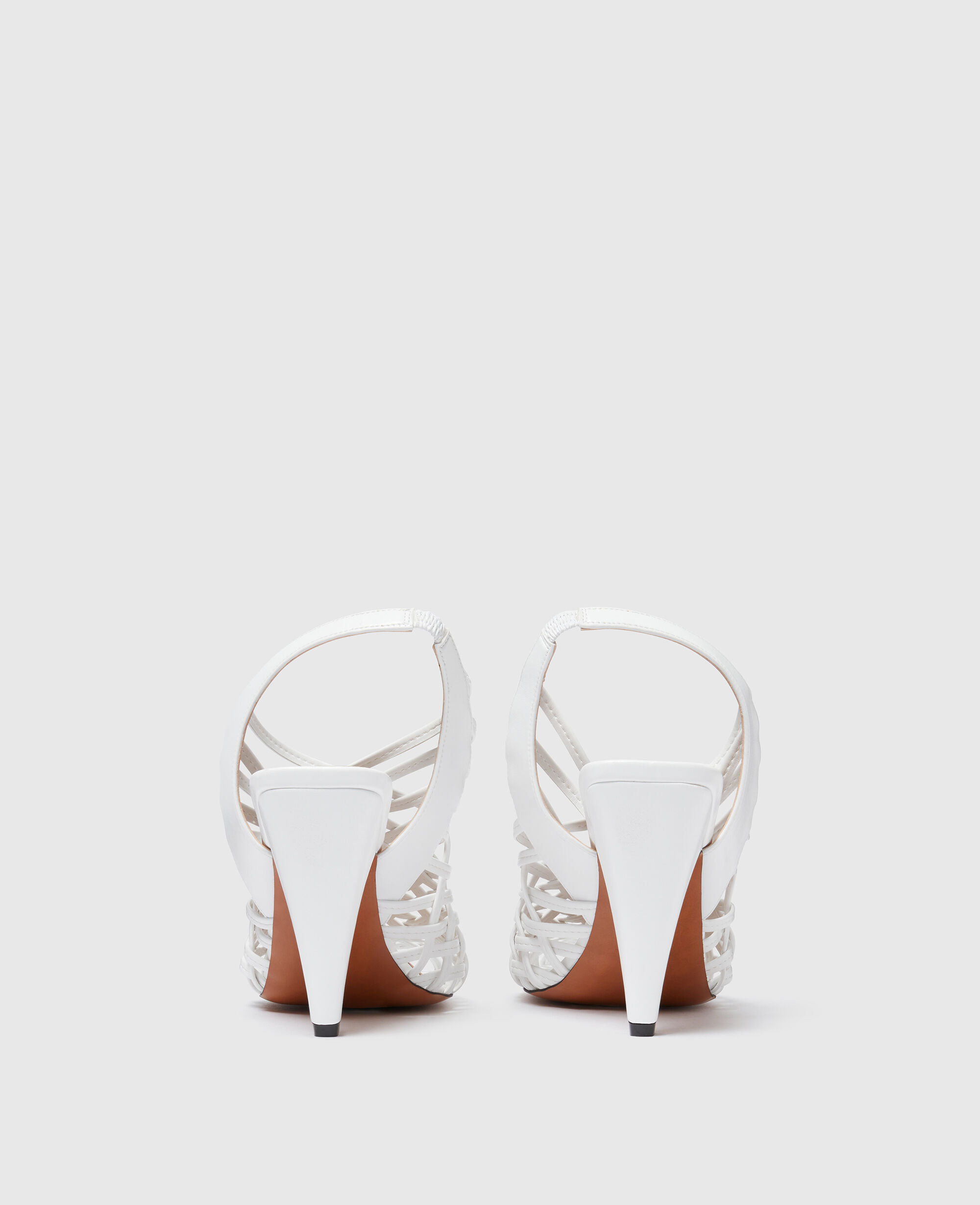 STELLA MCCARTNEY Stella Spur スリングバック パンプス Women White Stella Spur Woven Slingbacks | Stella McCartney US