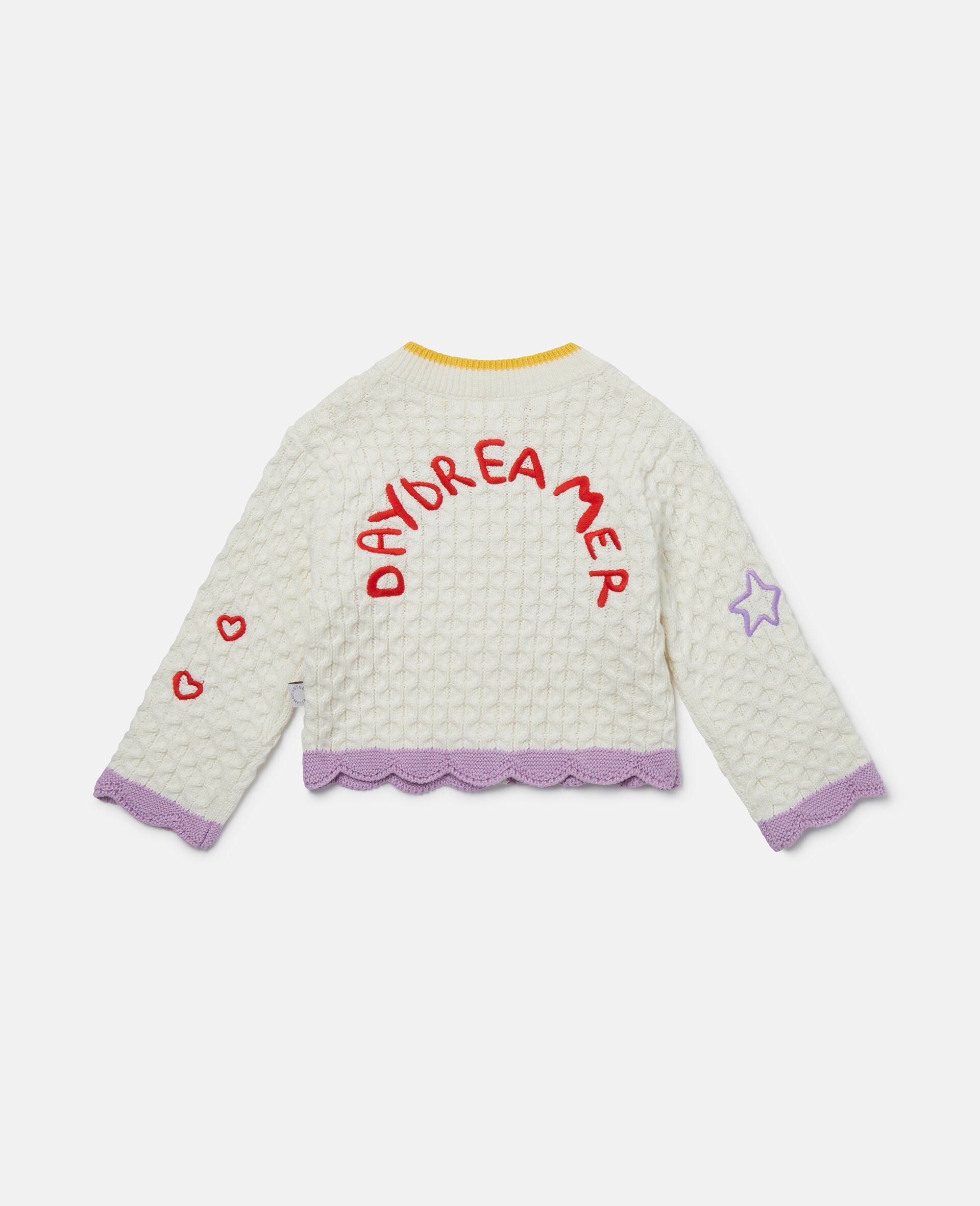 Doodle Embroidery Cardigan-Cream-large image number 2