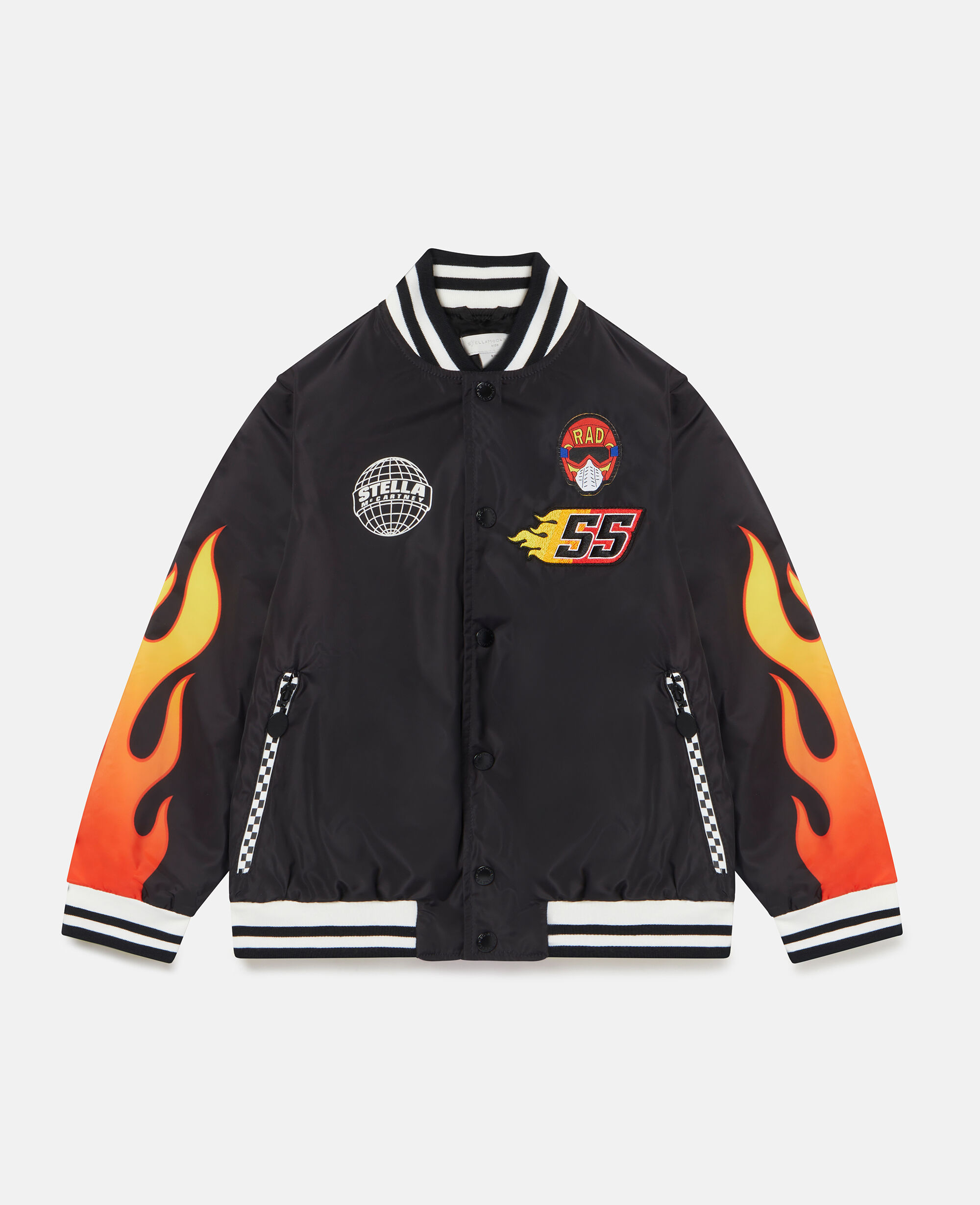 Flame top print jacket