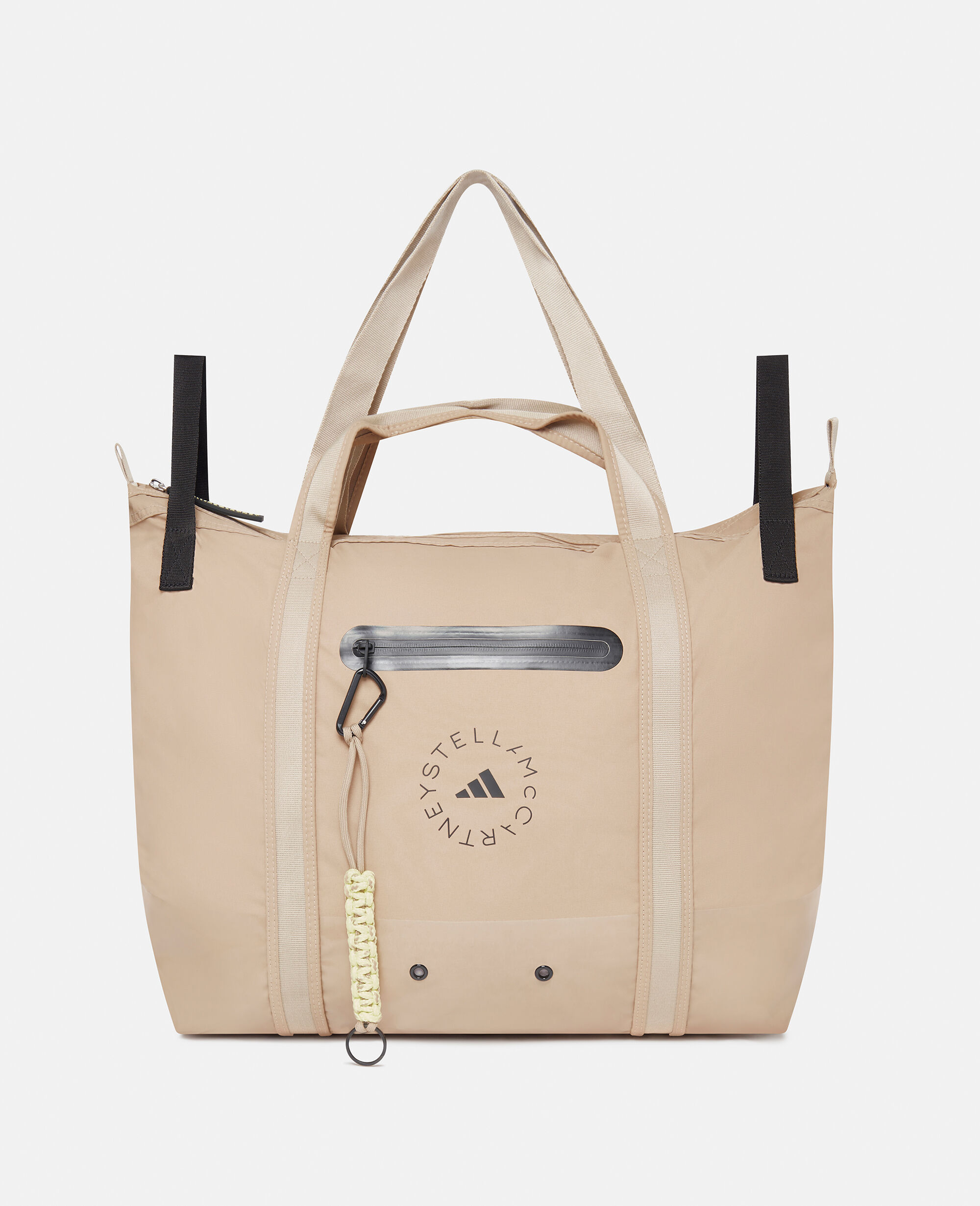 Women Trace Khaki/Blush Yellow/Black Logo Tote Bag | Stella