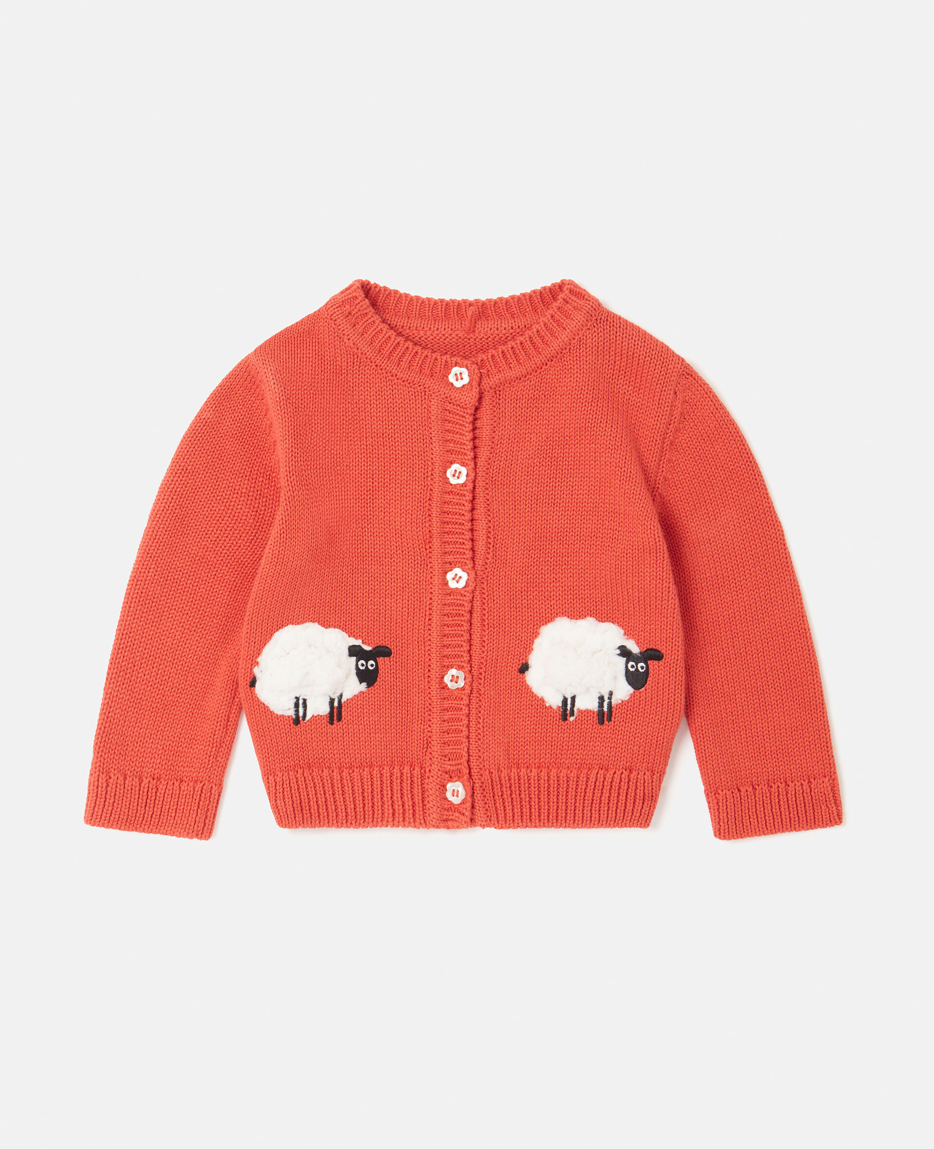 Sheep Pattern Long-Sleeve T-Shirt -Red-large image number 0