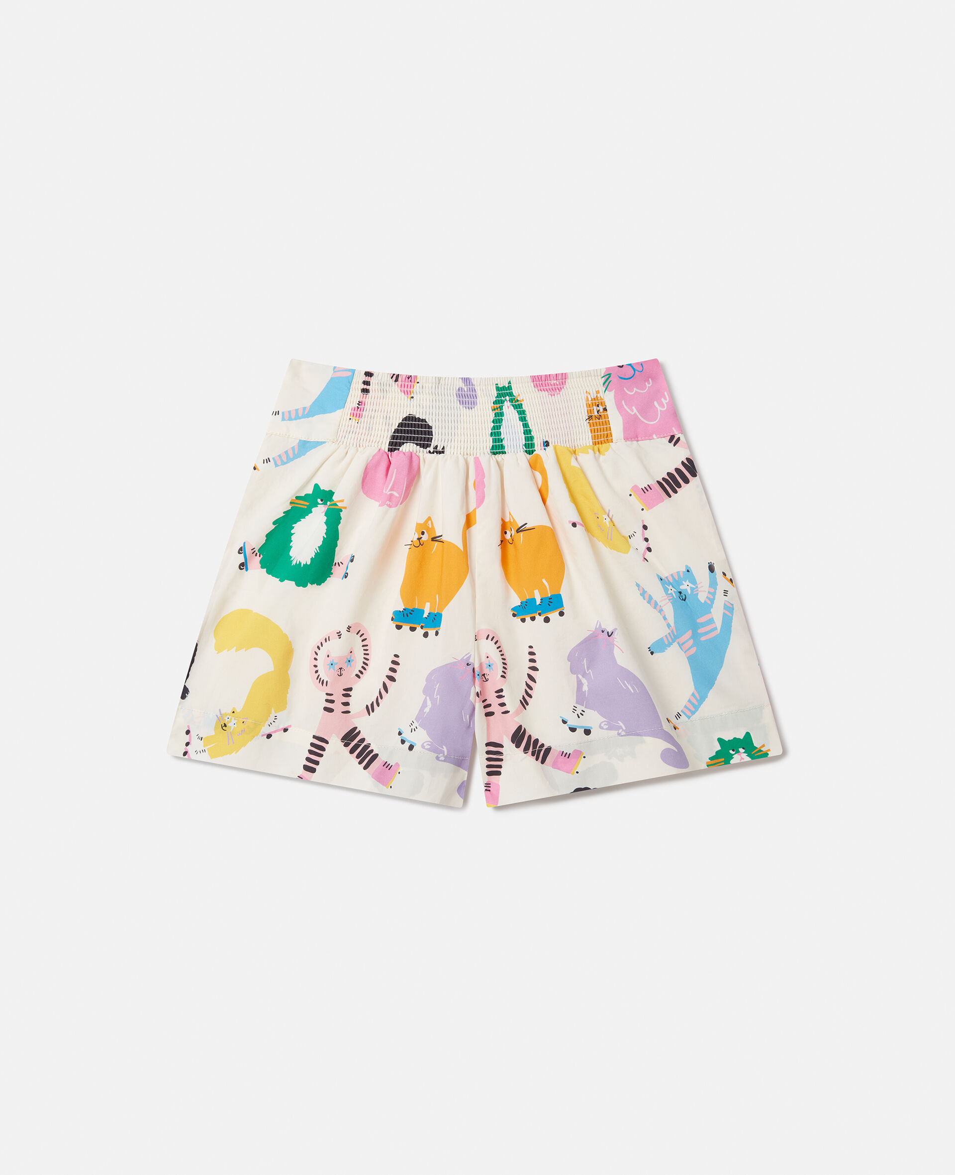 Cats Print Shorts-Cream-large Cats Print Shorts-Cream-large image number 2