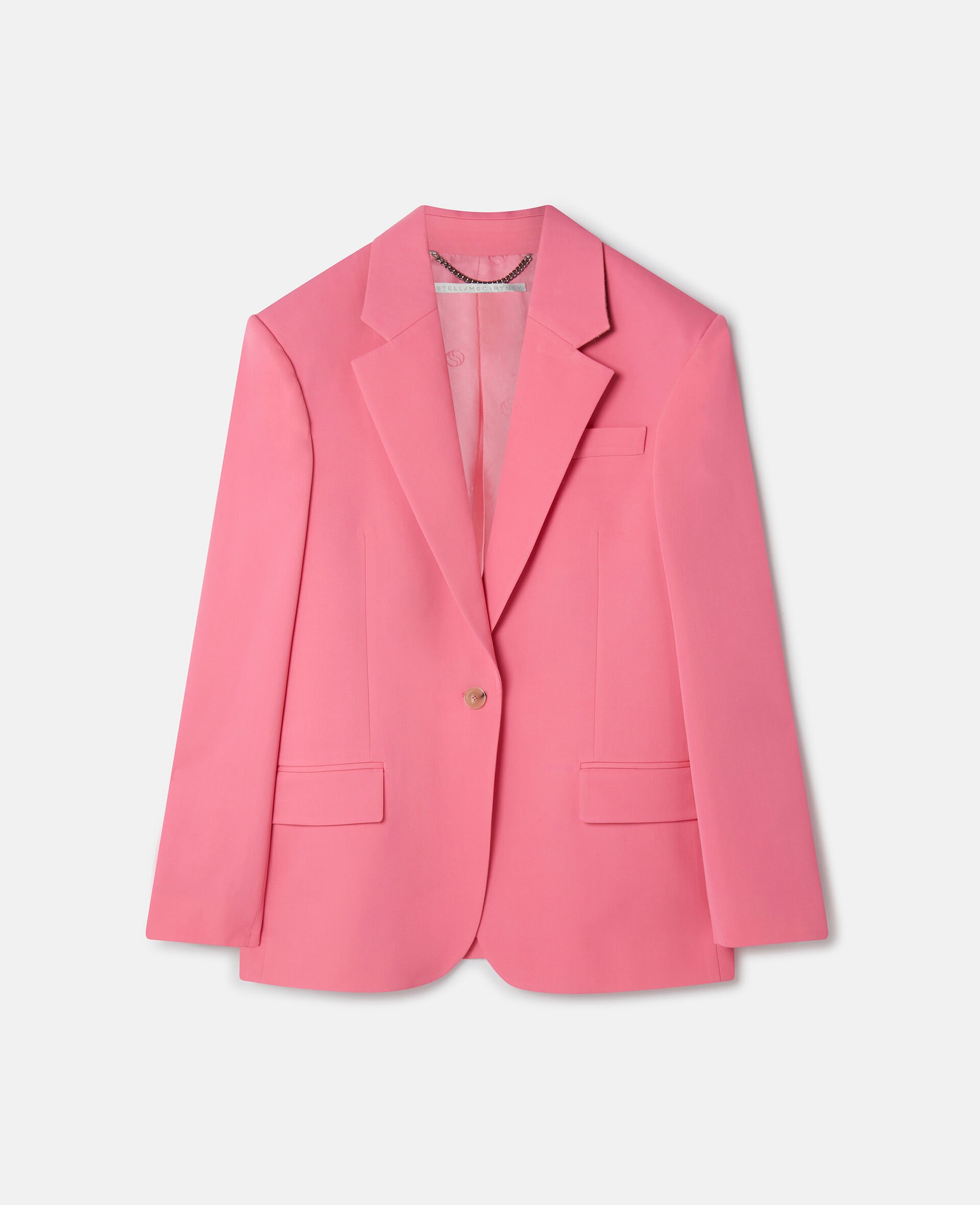 Blazer monopetto in lana-Rosa-large image number 0