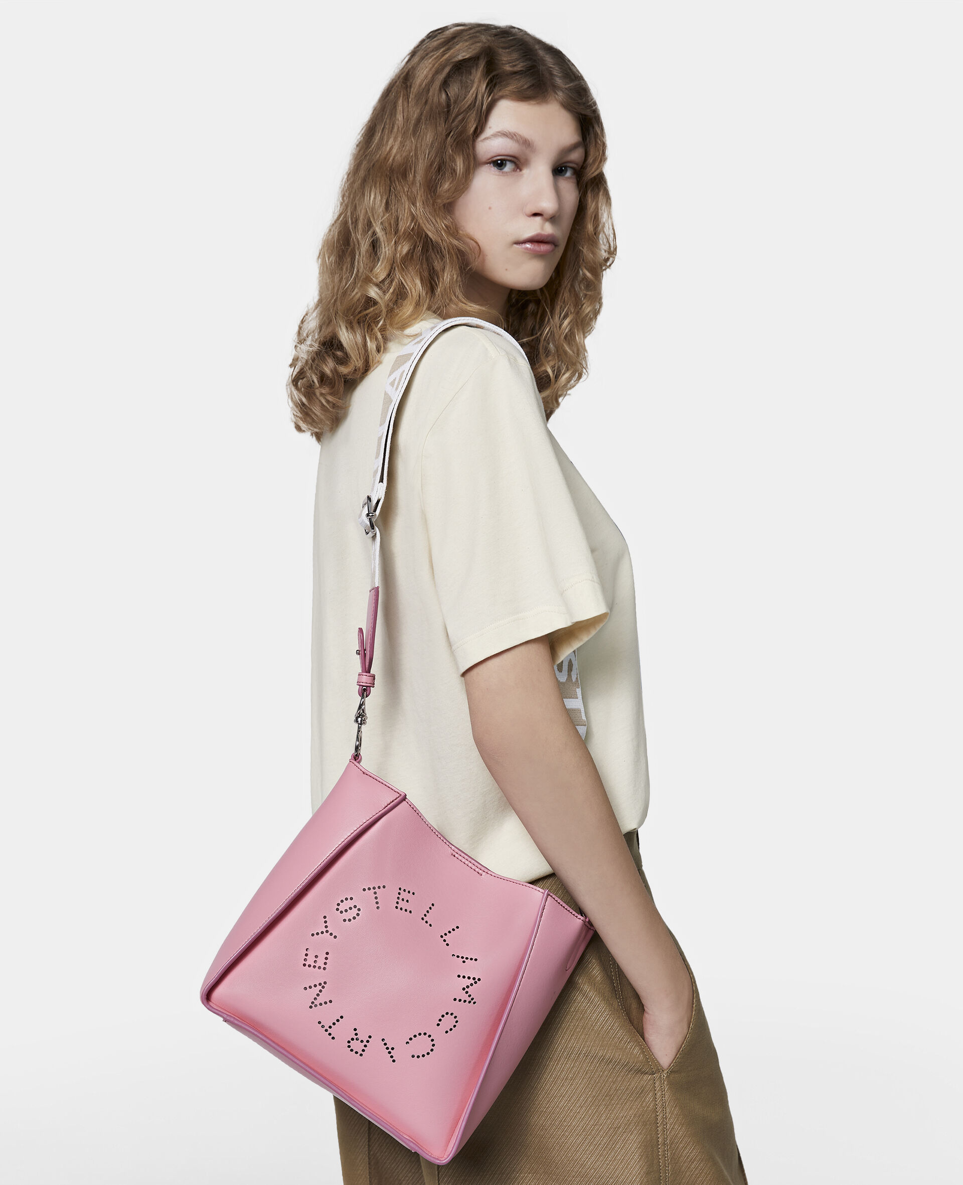 Stella Logo Shoulder Bag-Pink-medium
