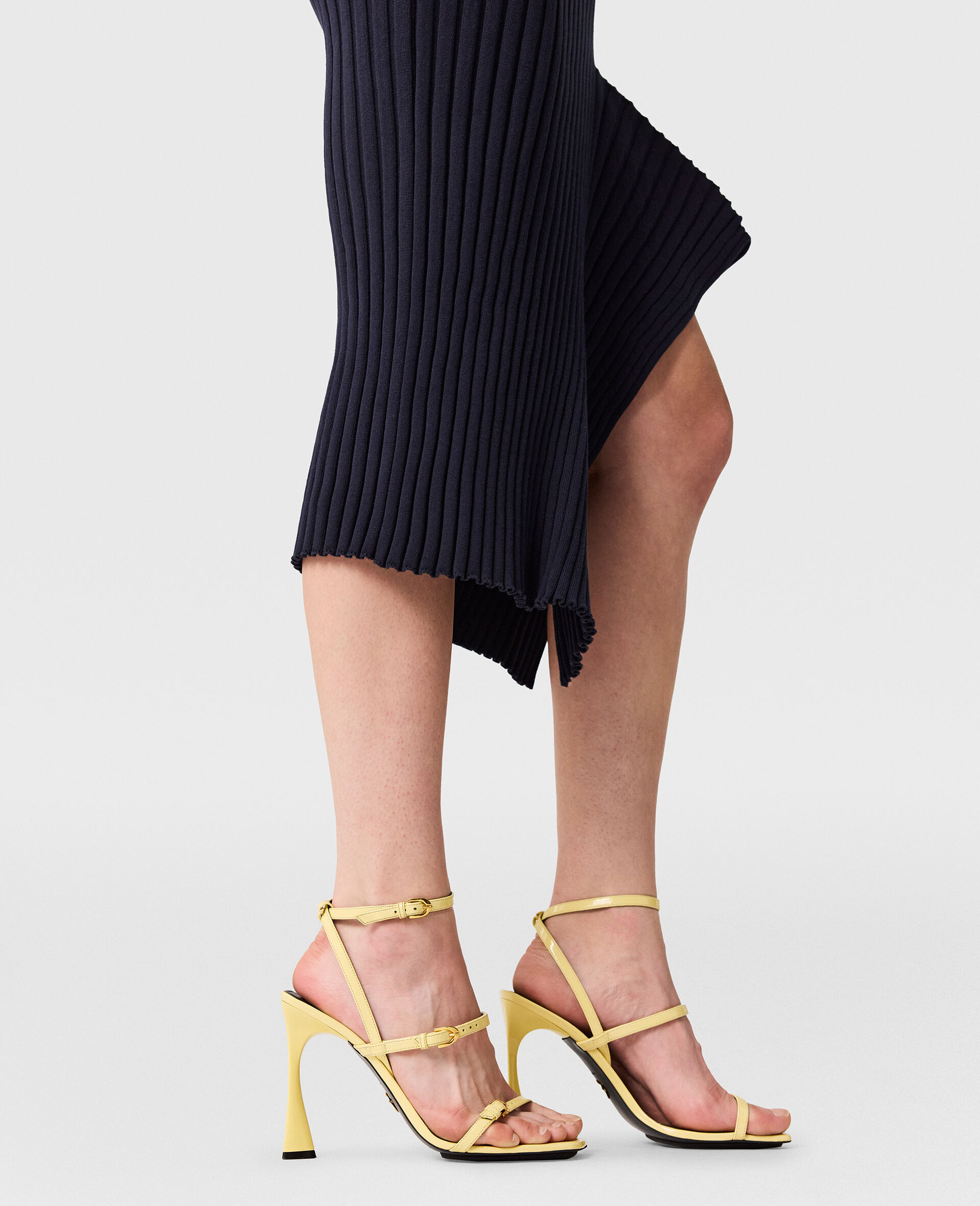 Elsa Patent Heeled Sandals-Yellow-large image number 6