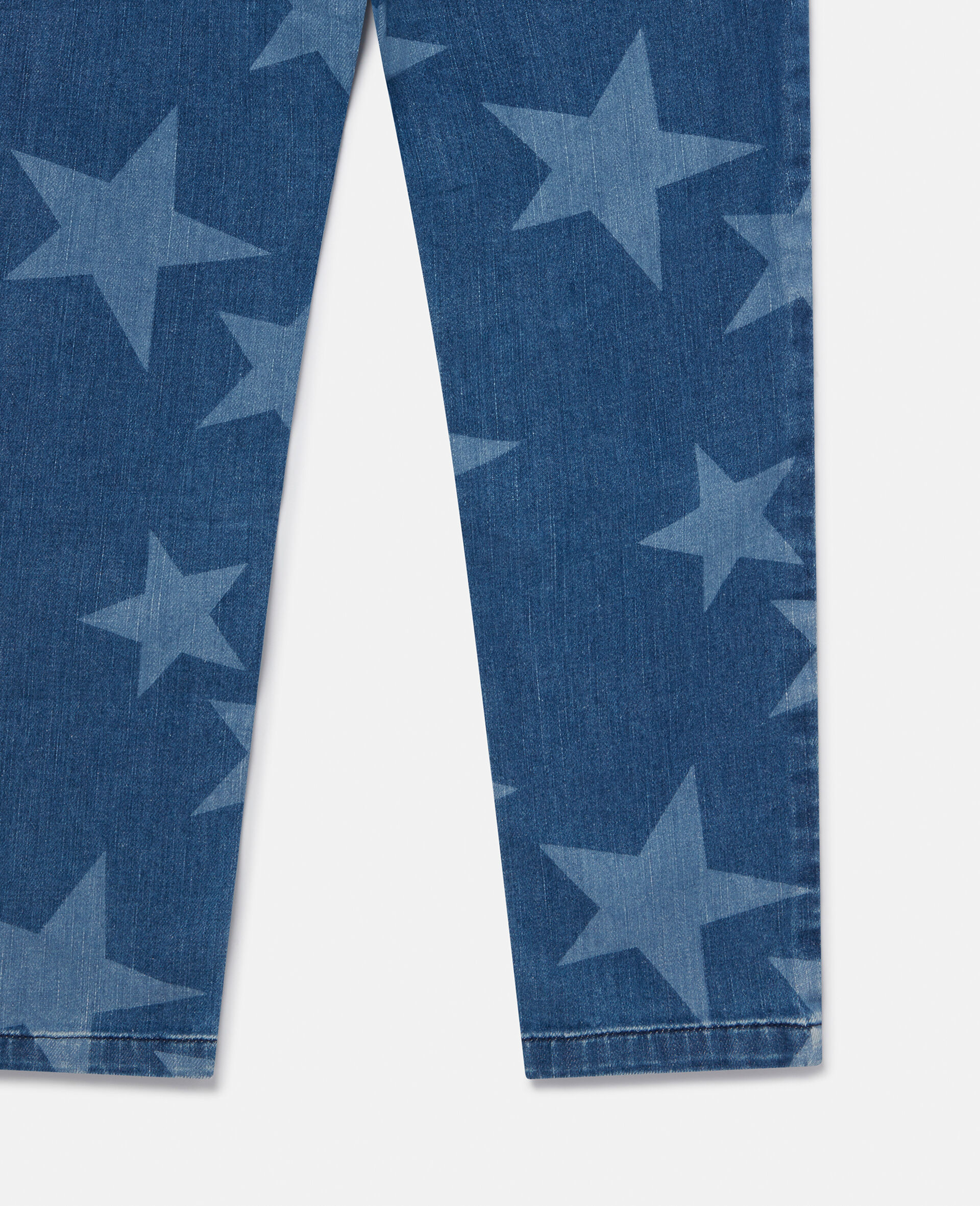 Star Print Skinny Jeans-Blue-large image number 3
