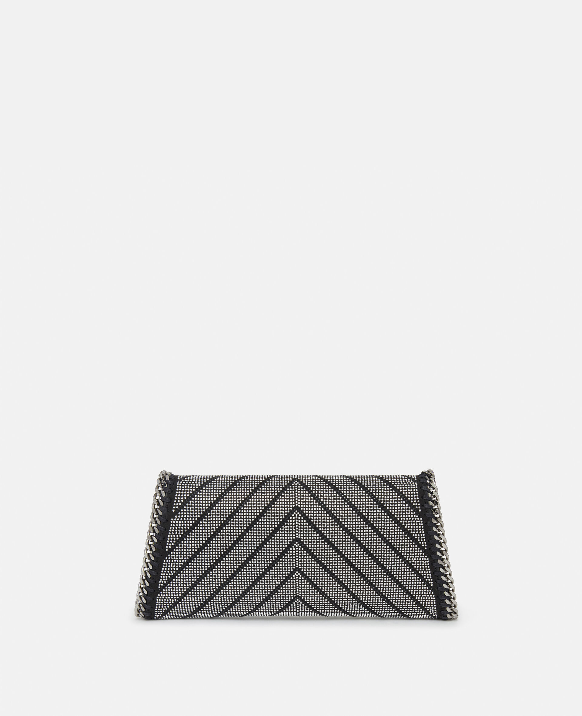 Falabella Crystal Chevron Clutch-Black-large image number 3