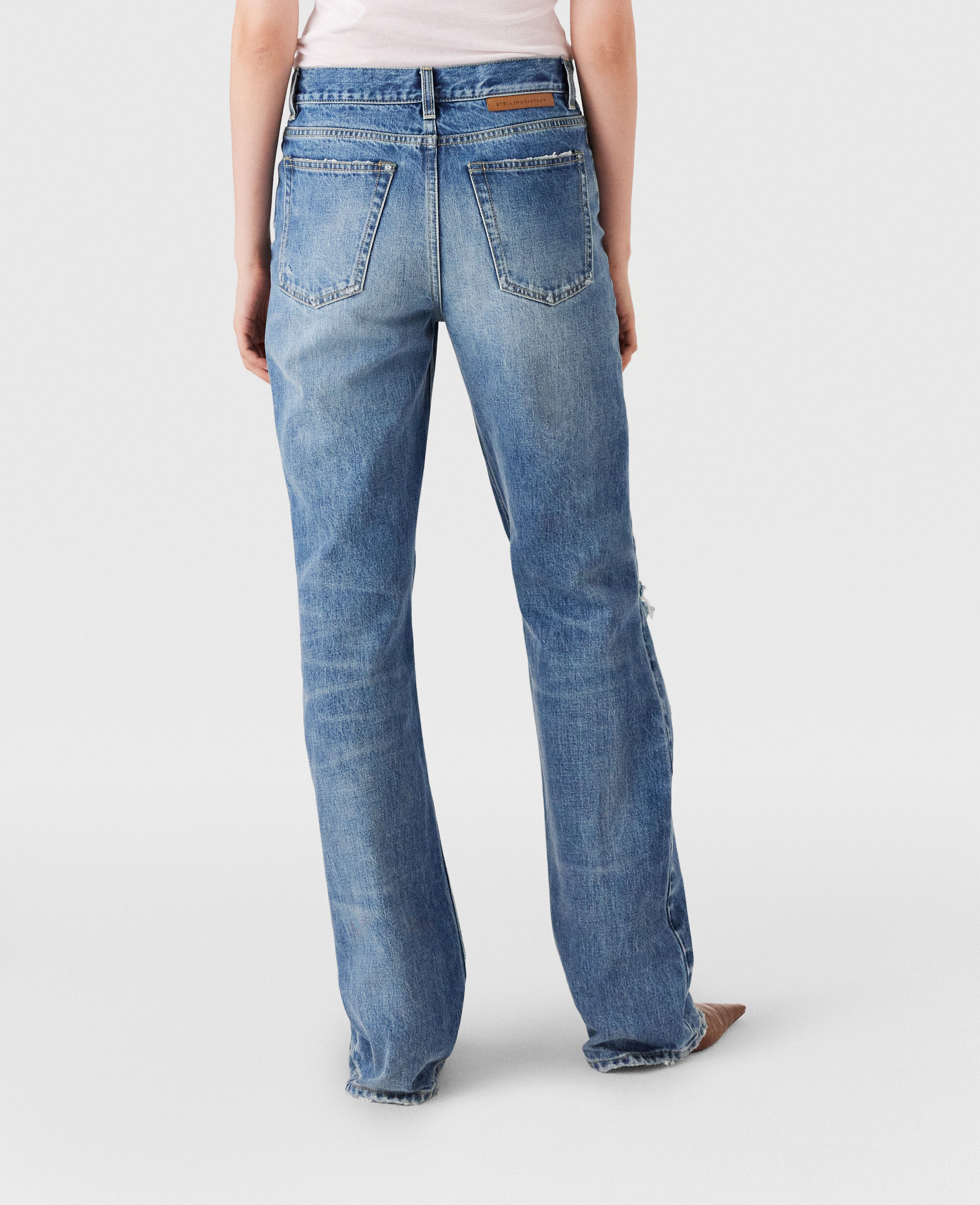 【STELLA MCCARTNEY】ファラベラ ニー ブーツカット ジーンズ Women ブルー ファラベラ ニー ブーツカット ジーンズ | Stella