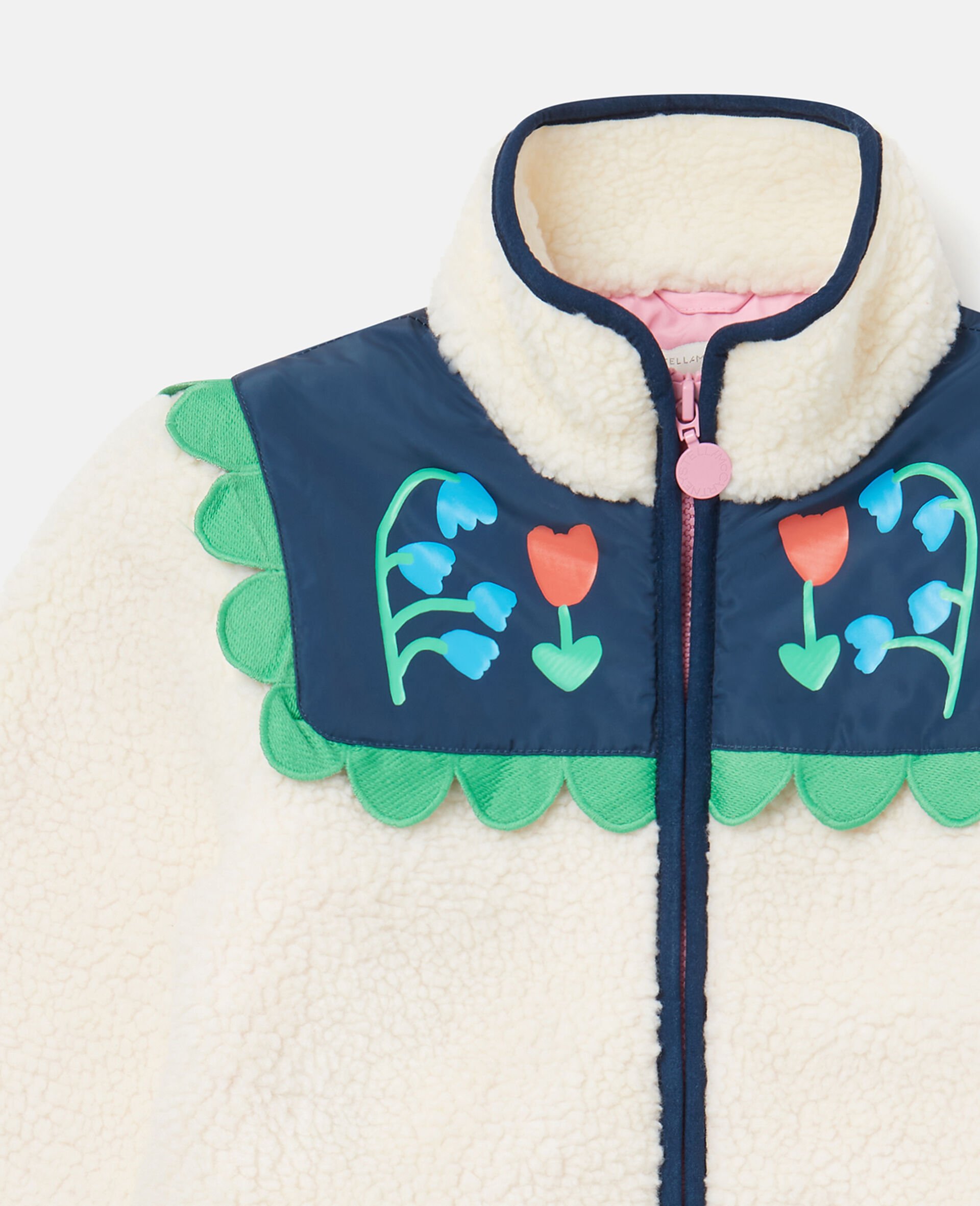 포크 플라워 자수 플리스 재킷-Cream-large 포크 플라워 자수 플리스 재킷-Cream-large image number 1