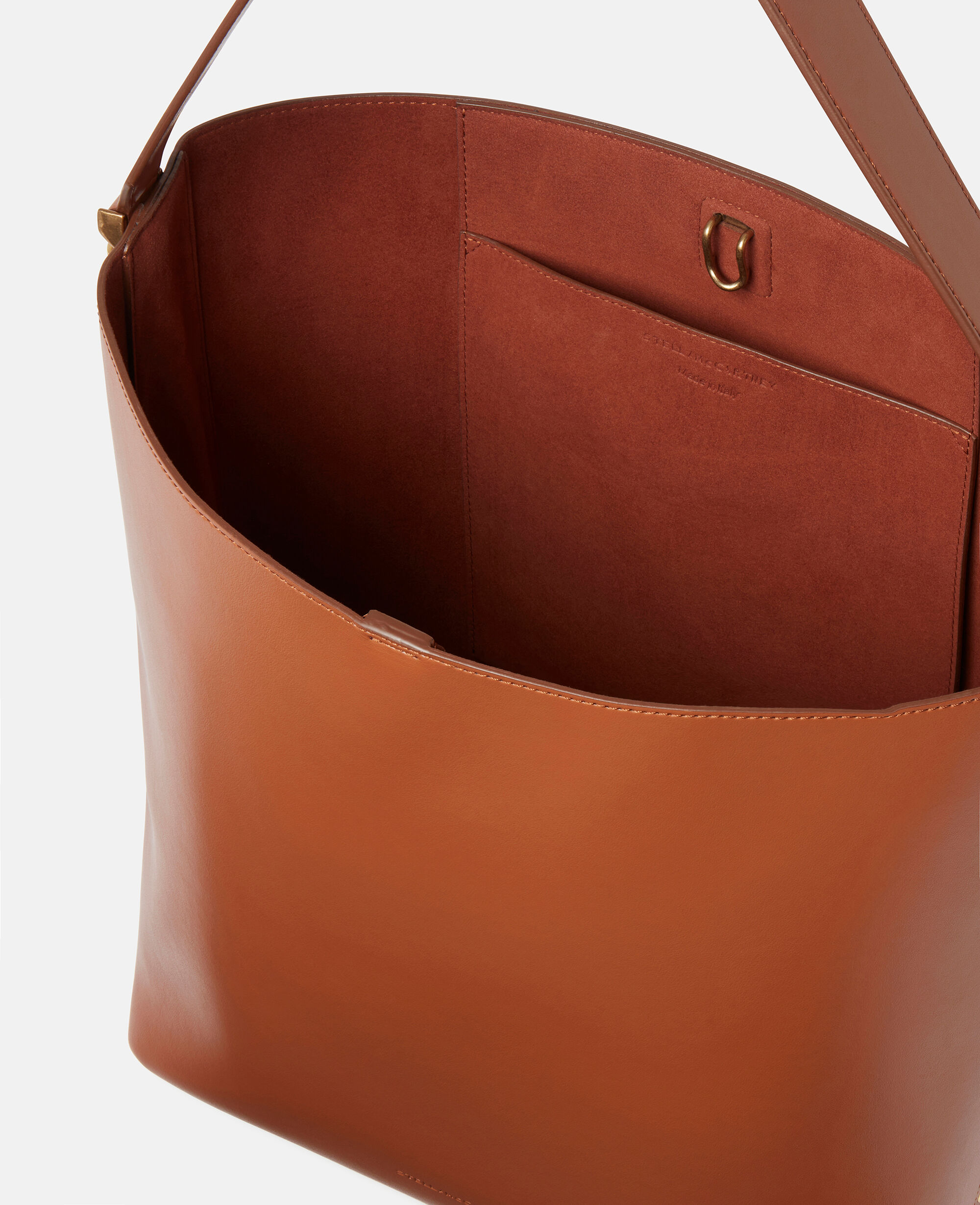 Women Tan brown Frayme Whipstitch Tote Bag | Stella McCartney US