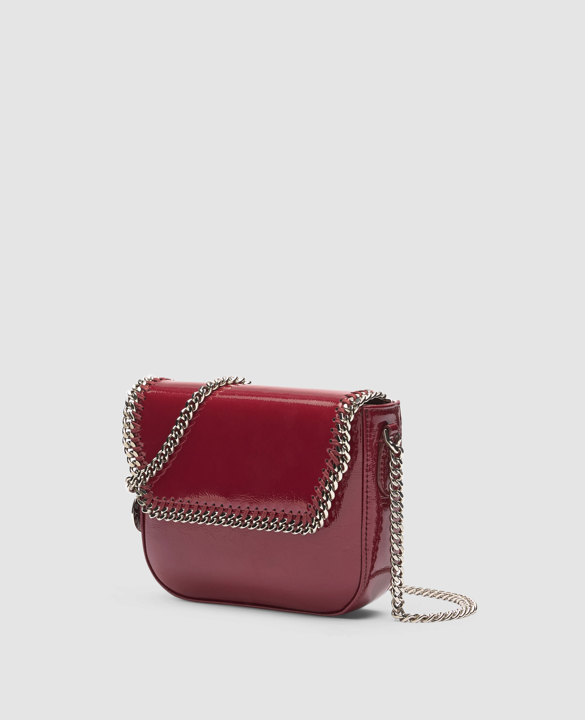 Falabella Patent Flap Crossbody Bag-Burgundy-large image number 1