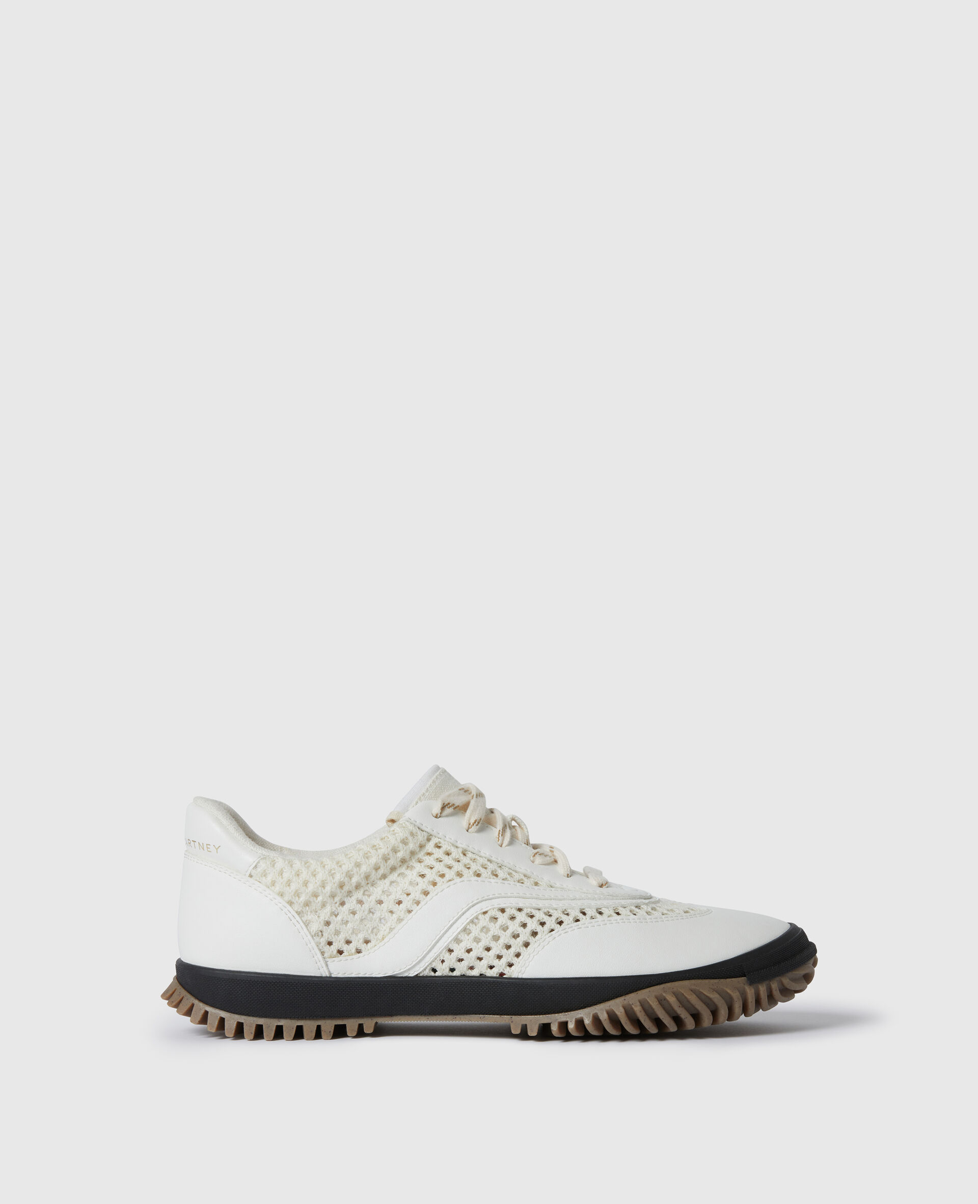 S-Wave Sport Mesh Paneled Sneakers-White-medium