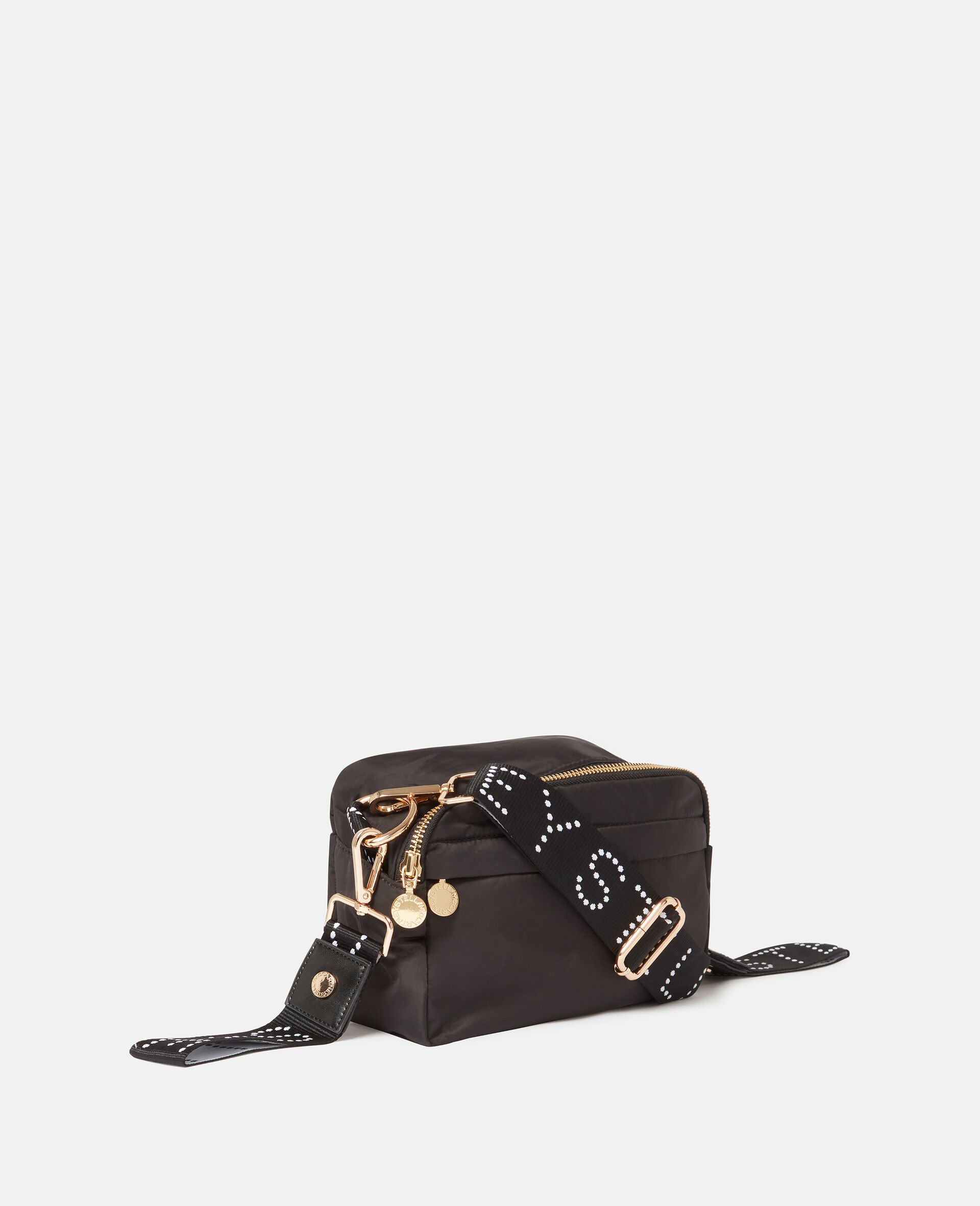 Logo Tape Changing Crossbody Bag-Black-medium