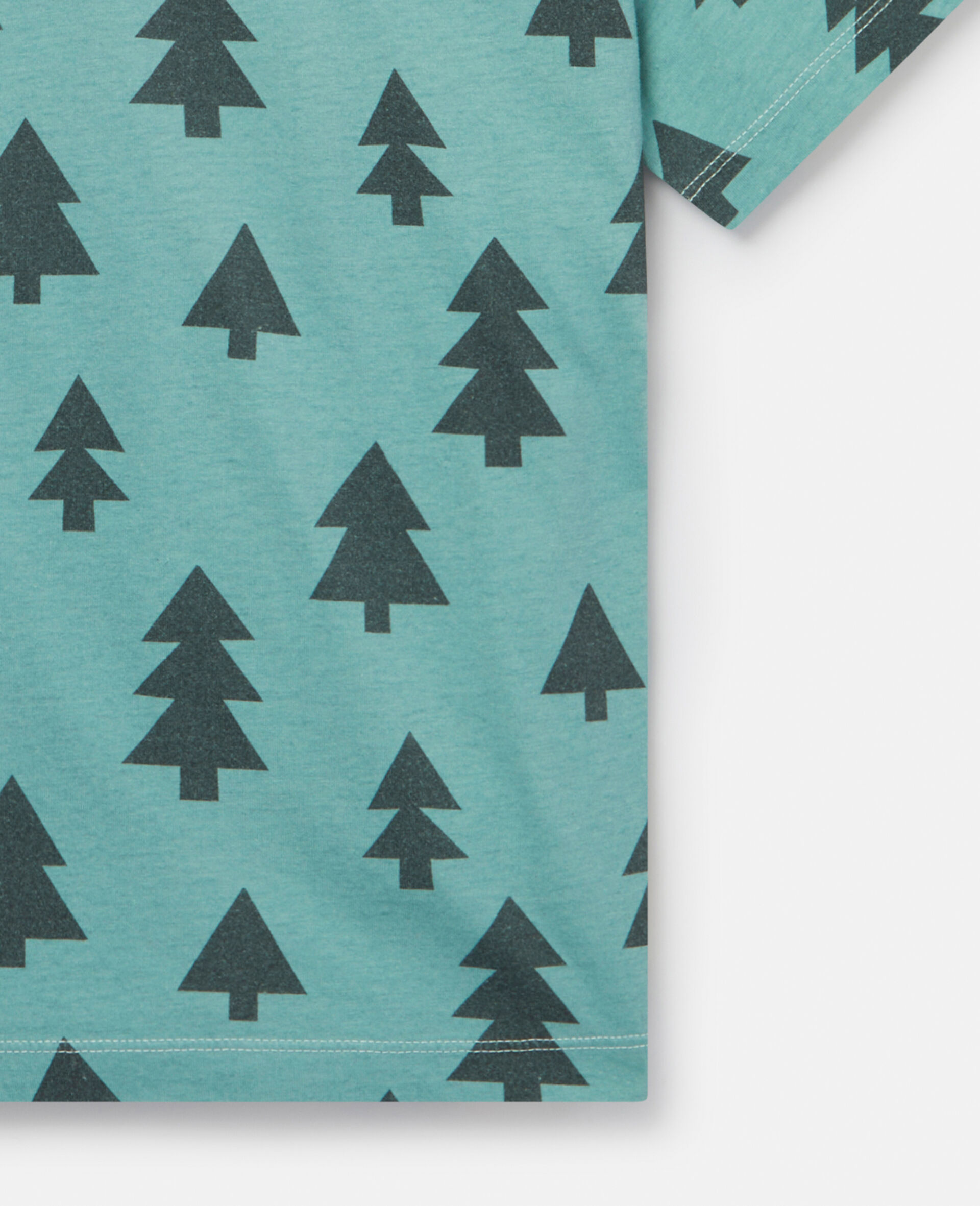 Tree Print Cotton T‐Shirt-Green-large image number 1