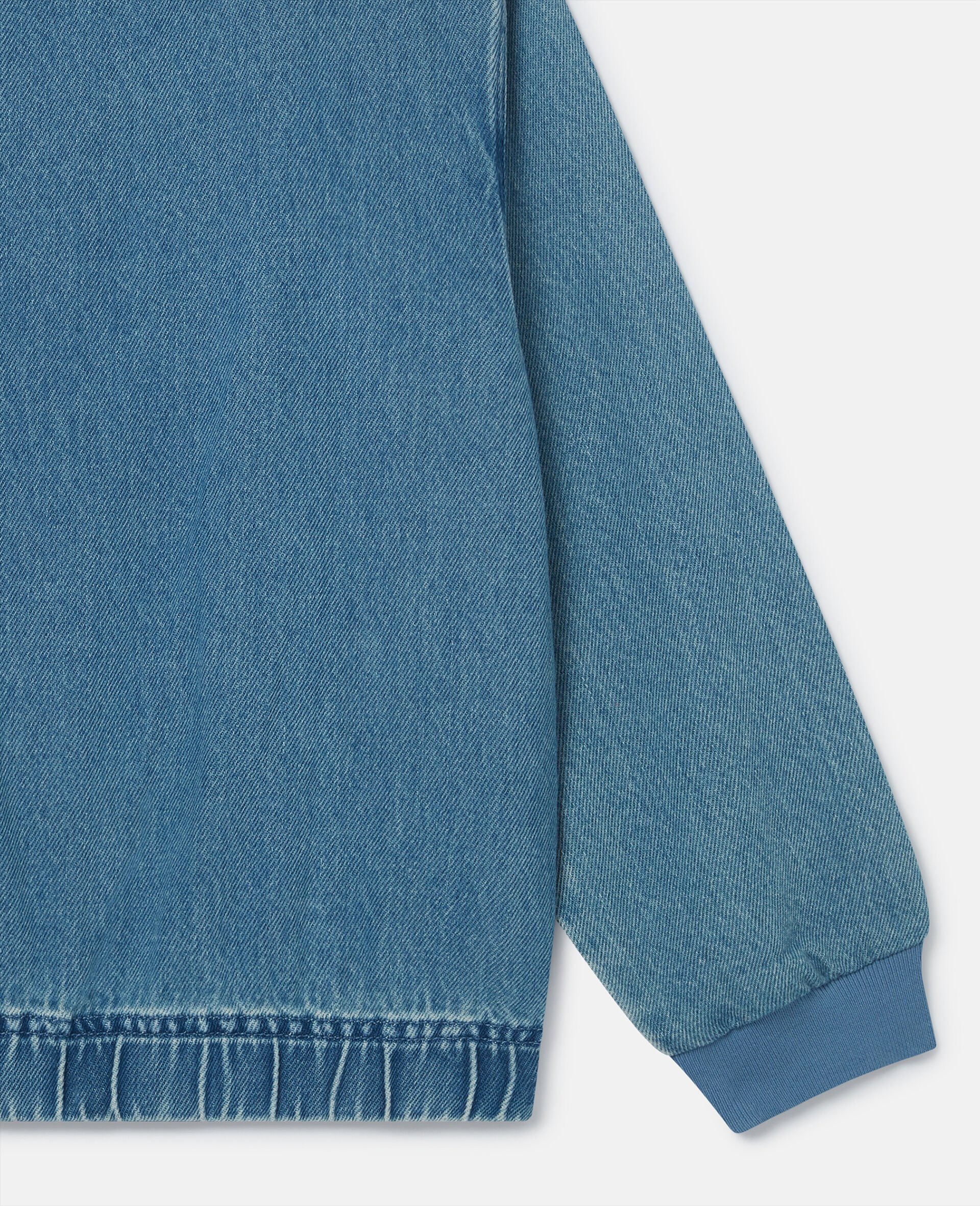 Denim Bomber Jacket-Blue-large Denim Bomber Jacket-Blue-large image number 3