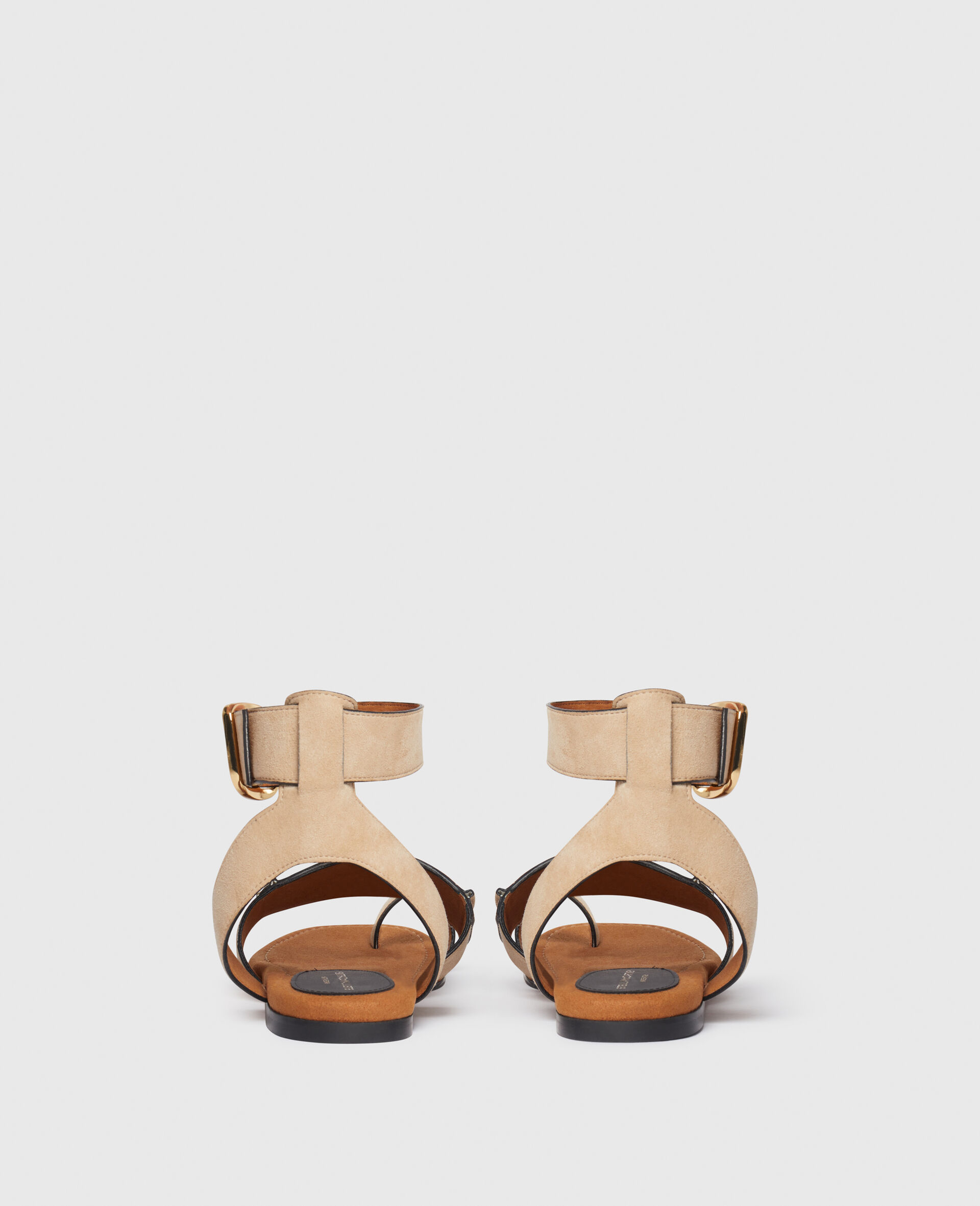 Gaia Ankle Buckle Sandals-Beige-large image number 2