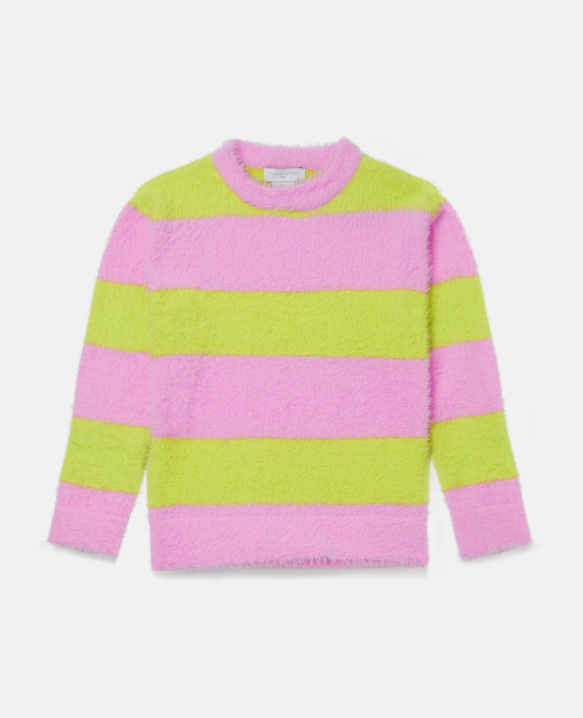 Fuzzy Two‐Tone Knit Jumper-Multicoloured-large
