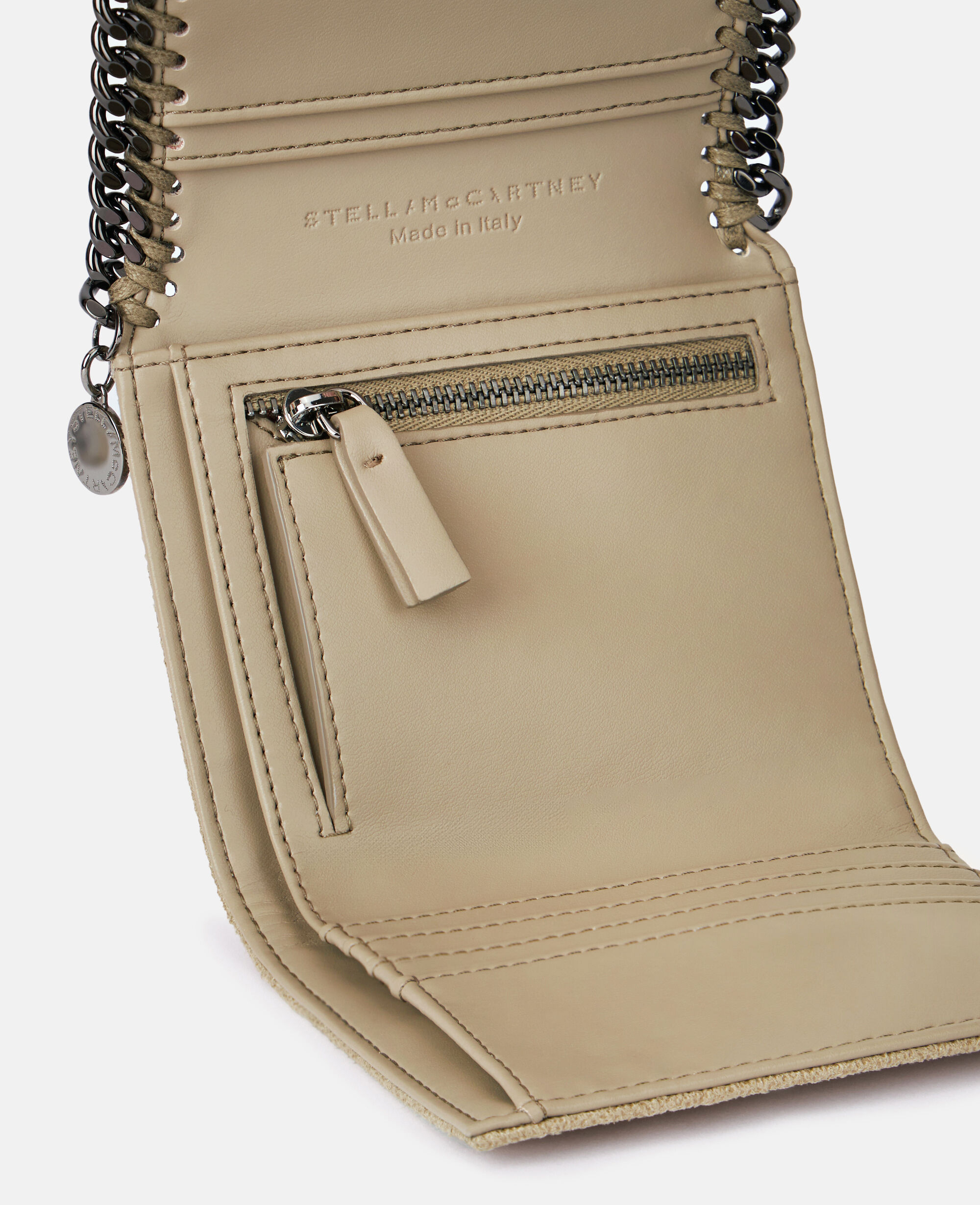 Women Clotted cream Falabella Small Flap Wallet | Stella Women Clotted cream Falabella Small Flap Wallet | Stella