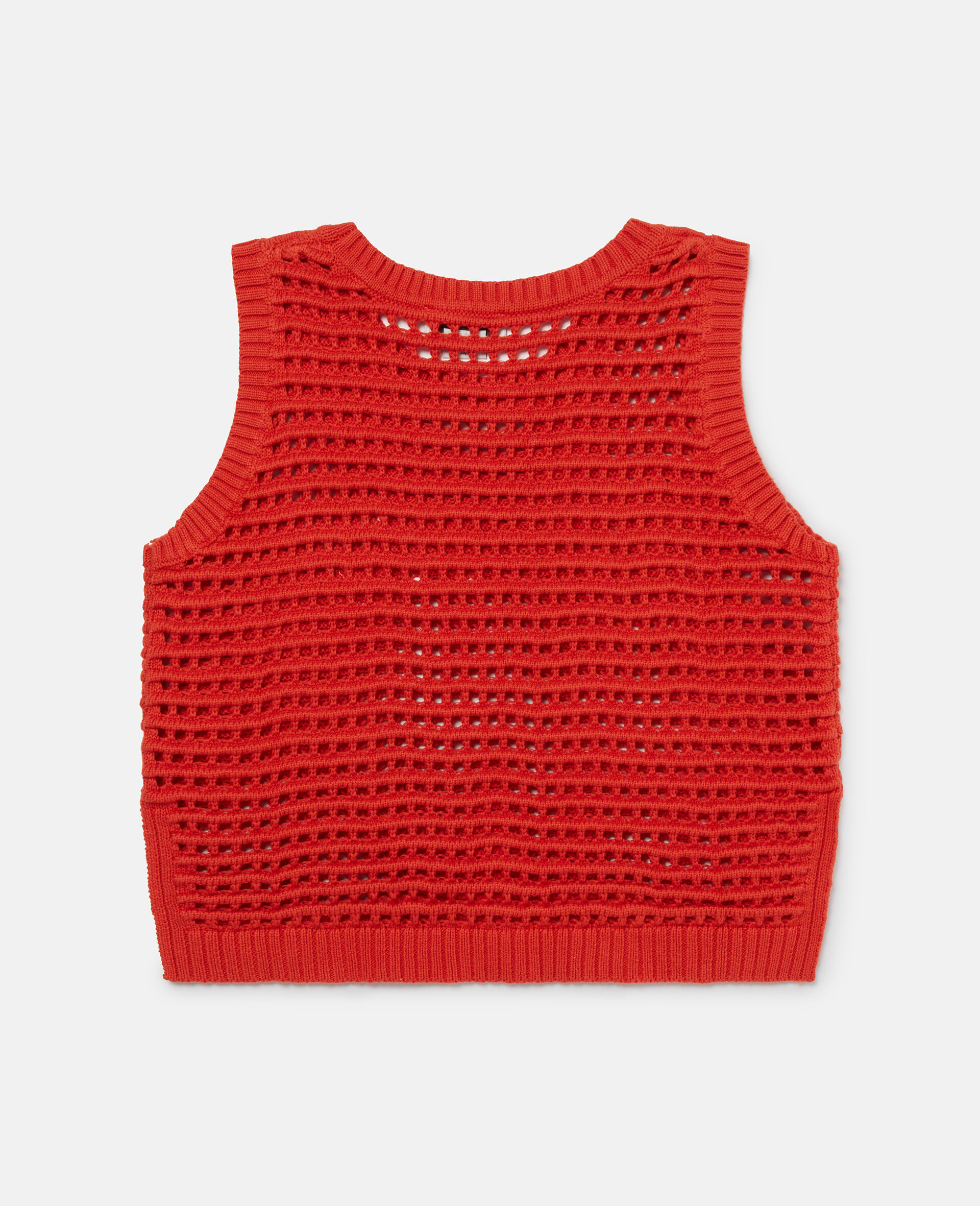 Stella Embroidered Crochet Sleeveless Top-Red-large image number 2